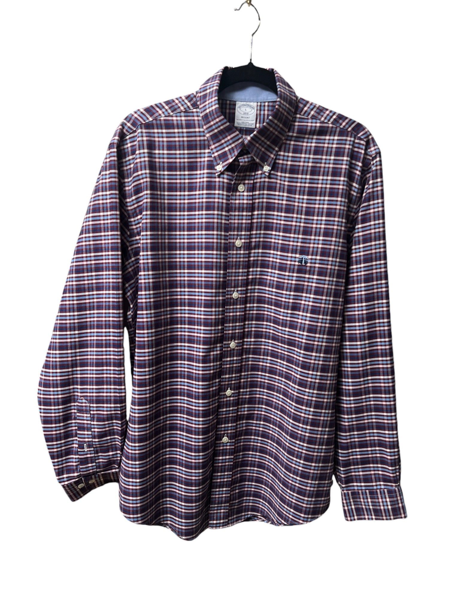 Brooks Brothers Brooks Brothers Shirt Men's L Regent Button Down Plaid Size US L / EU 52-54 / 3 - 4 Thumbnail