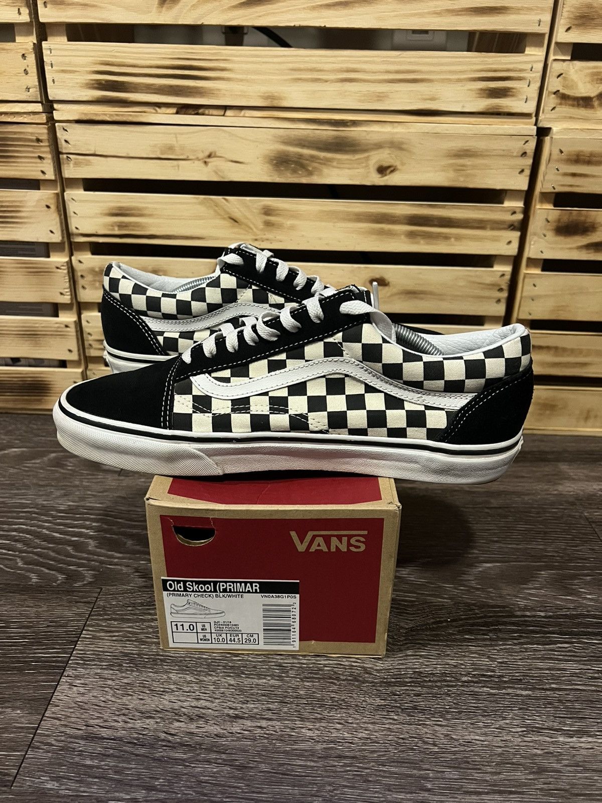 Vans Vans Old Skool Black Checkered Print Sneakers Size 11 Size US 11 / EU 44 - 5 Thumbnail