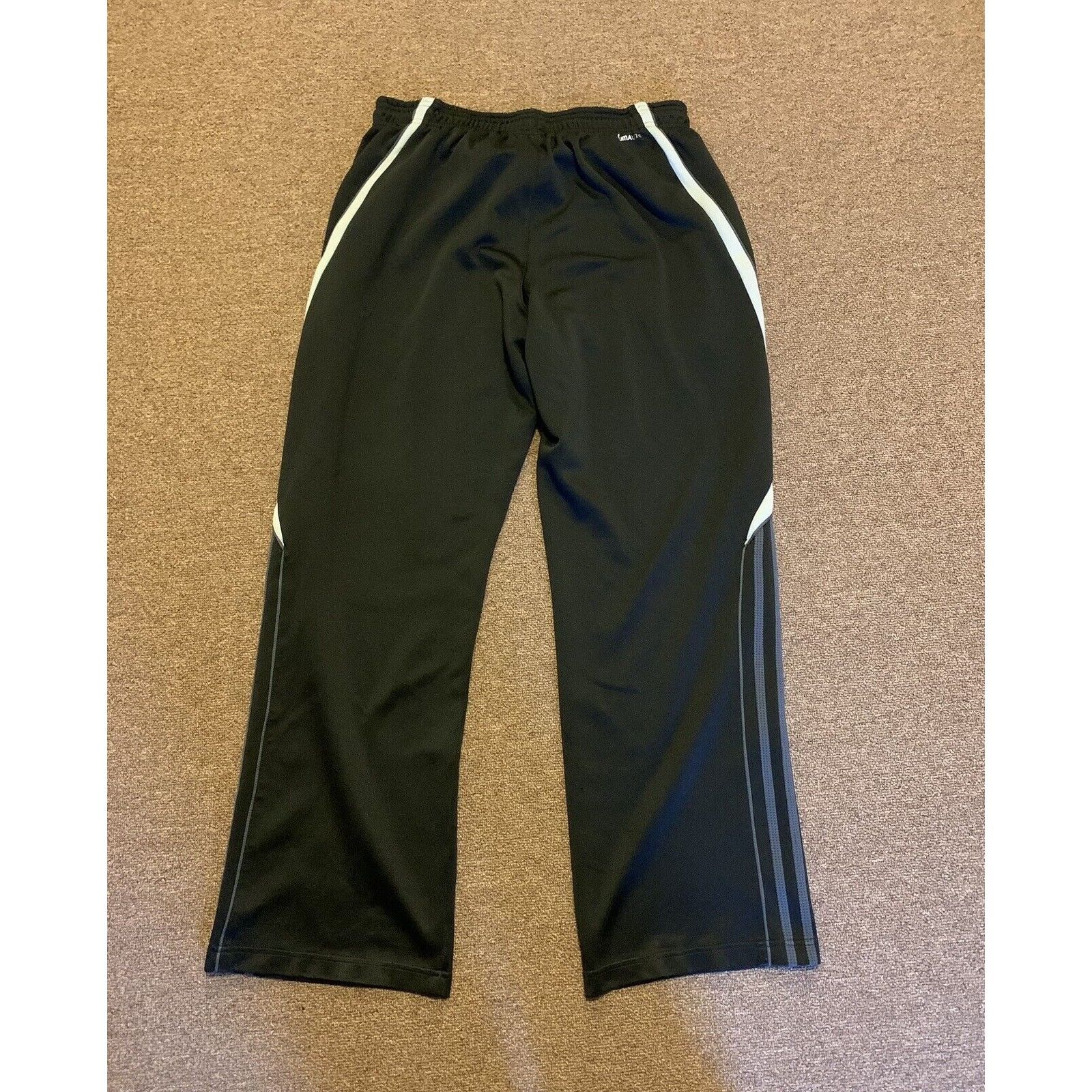 Adidas Adidas Track Pant Mens Size L Black 3-Stripe Regular Fit Size US 35 - 3 Thumbnail