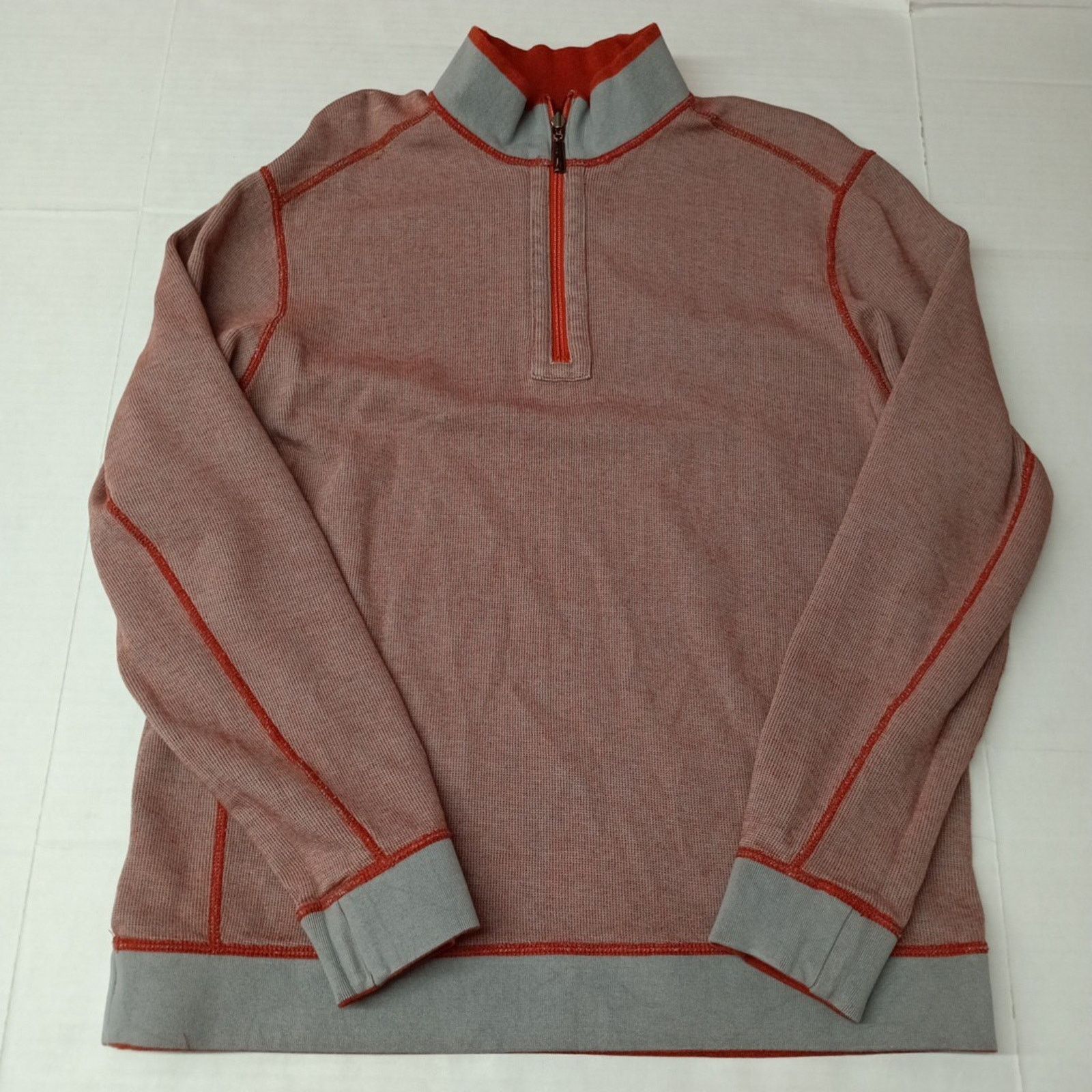 Tommy Bahama Tommy Bahama Reversible Ginger Pullover 1/4 Zip Men's Size L Size US L / EU 52-54 / 3 - 9 Thumbnail