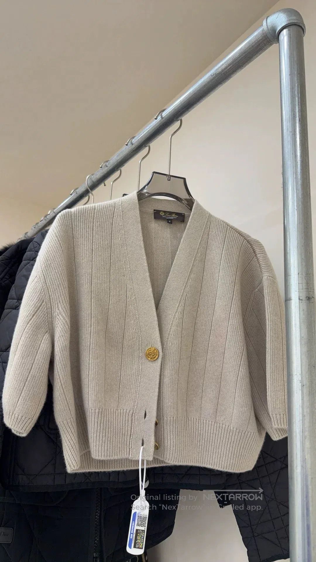 Loro Piana Beige Knit Cardigan GM005607.