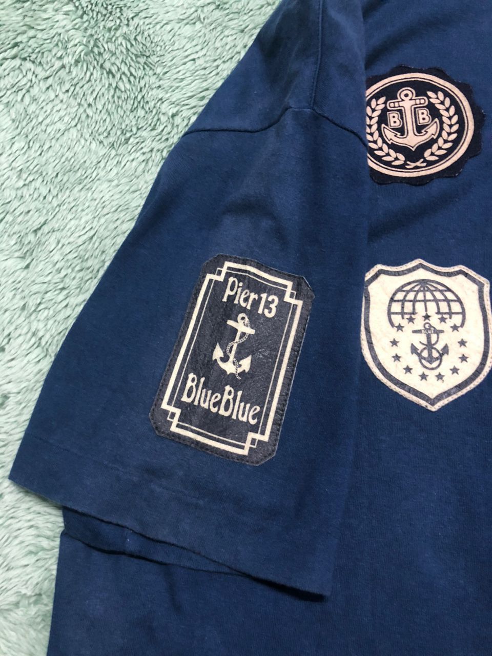 Blue Blue Japan × Japanese Brand Blue Blue Rare Design Patches Short Sleeve Zipper Size US M / EU 48-50 / 2 - 13 Thumbnail