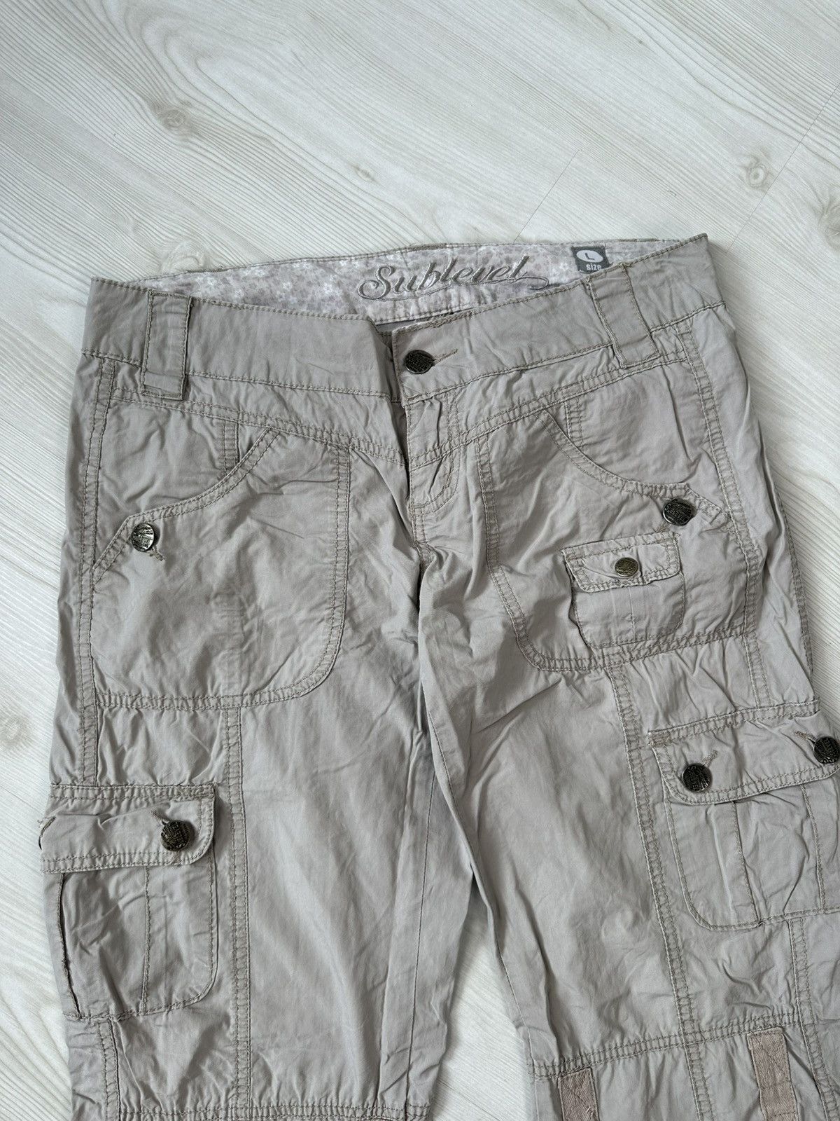 14th Addiction × Japanese Brand Vintage Y2k Cargo Baggy Pants Womens Streetwear Size 32" / US 10 / IT 46 - 6 Thumbnail