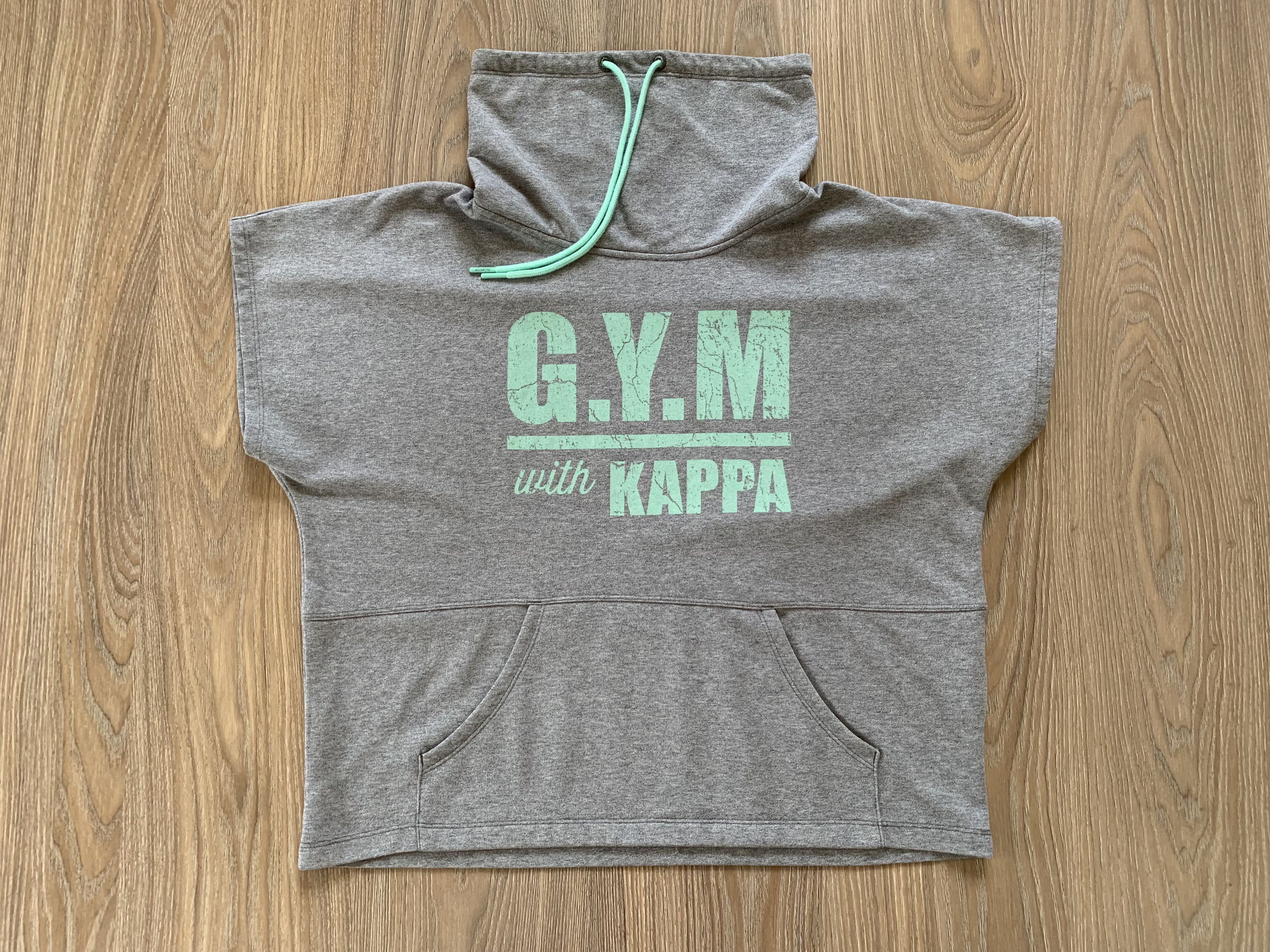 Kappa Kappa “G.Y.M with Kappa” Grey Sleeveless Hoodie Size US XL / EU 56 / 4 - 2 Thumbnail