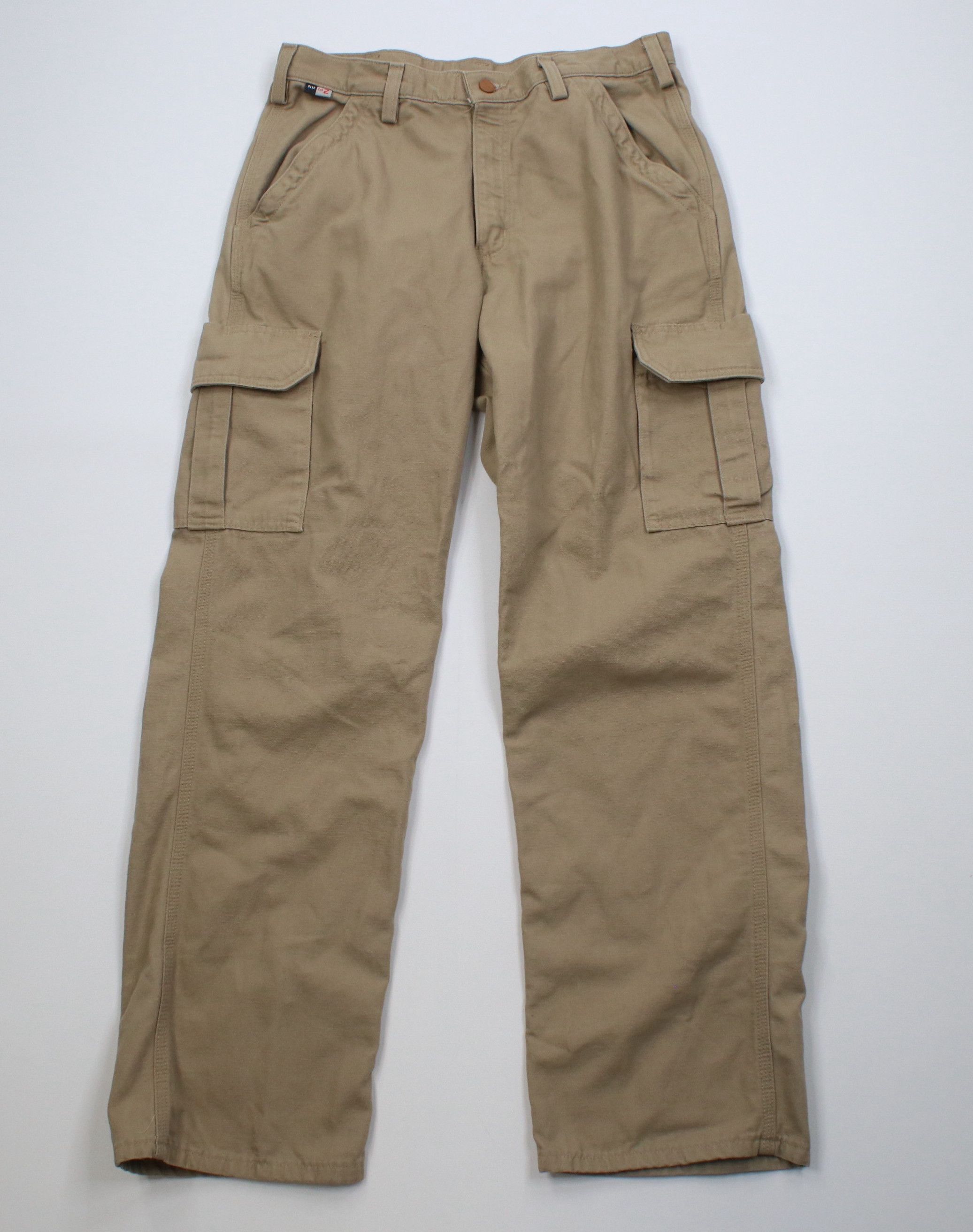 Carhartt Carhartt FR Wide Leg Fire Flame Resistant Cargo Pants Khaki Size US 33 - 1 Thumbnail