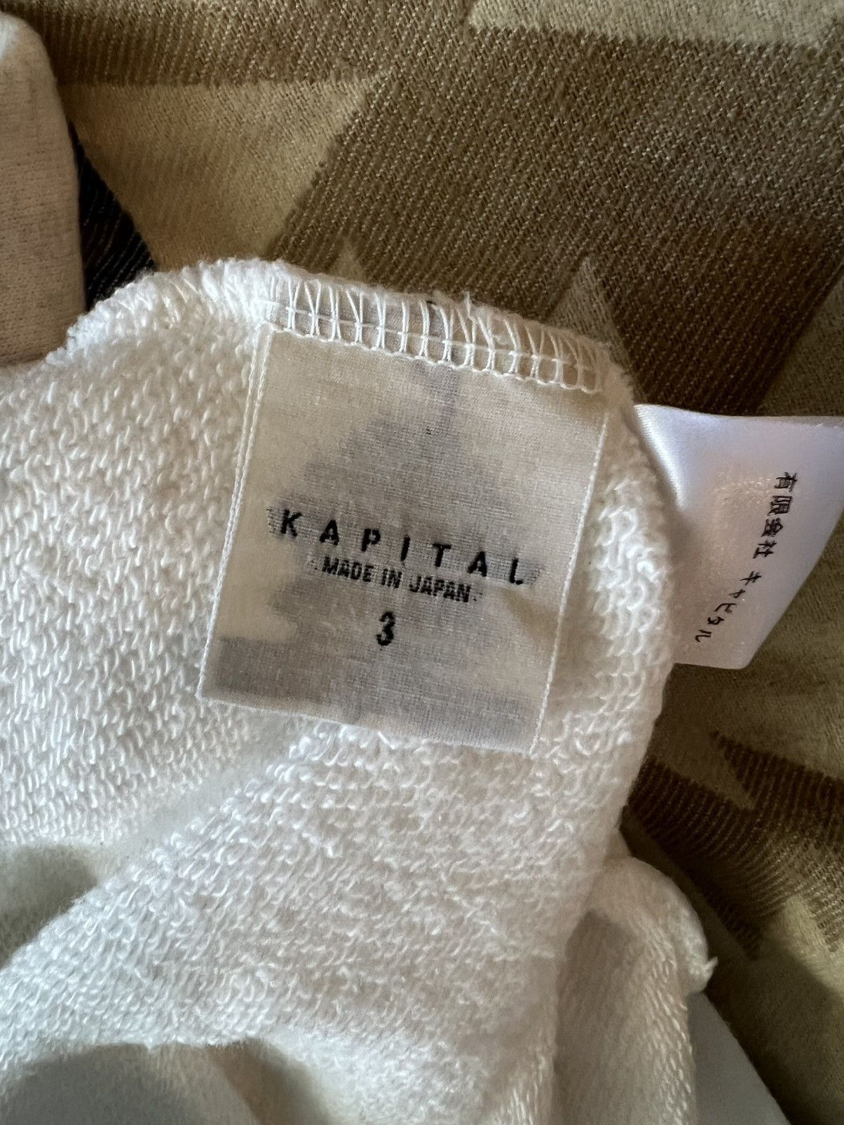 Kapital × Kapital Kountry Kapital Two-Tone Raglan Crew Sweat, Coneybowy Surf Size US L / EU 52-54 / 3 - 4 Thumbnail