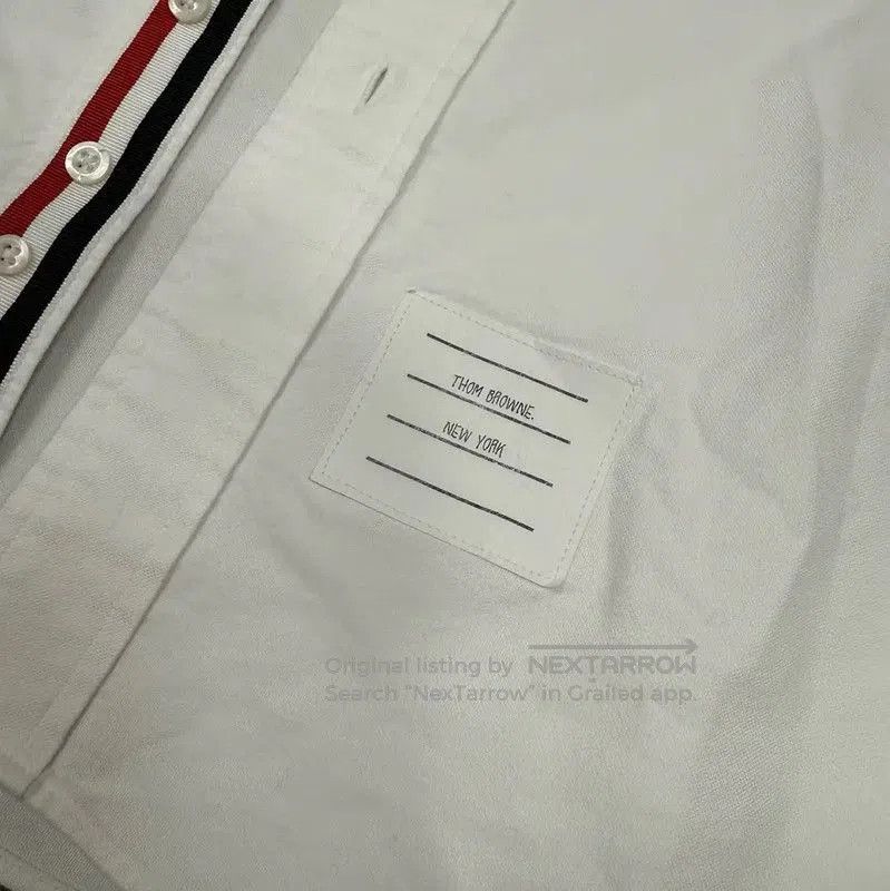 Thom Browne Thom Browne White Cotton Long Sleeve Shirt for Men . Size US S / EU 44-46 / 1 - 3 Thumbnail