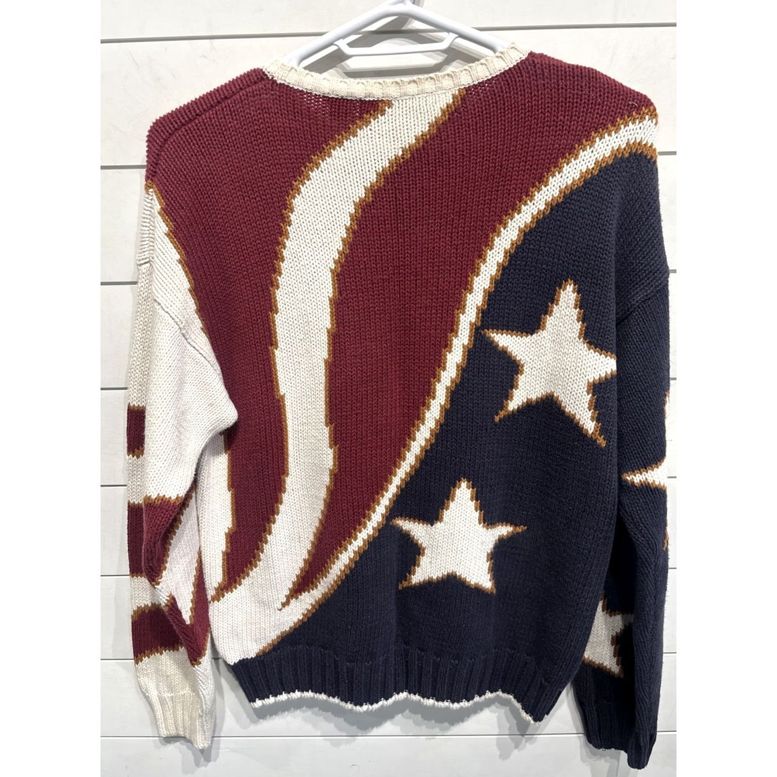 Perry Ellis Perry Ellis America Marc Jacobs Sweater Shirt Women 90s Patriotic USA Multicolor Striped Crew Neck Long Sleeve Knit Pullover M Size M / US 6-8 / IT 42-44 - 3 Thumbnail