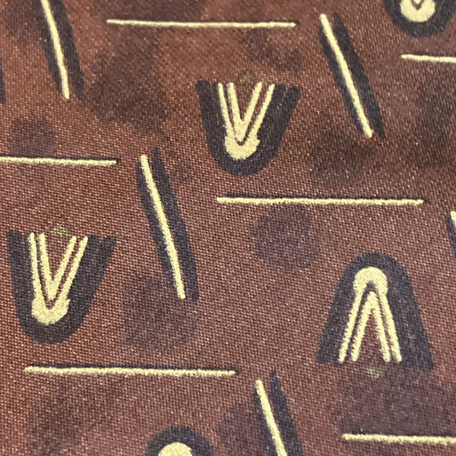 Robert Talbott ROBERT TALBOTT Men's Silk Necktie USA Bronze Modernist Prom Size ONE SIZE - 6 Thumbnail