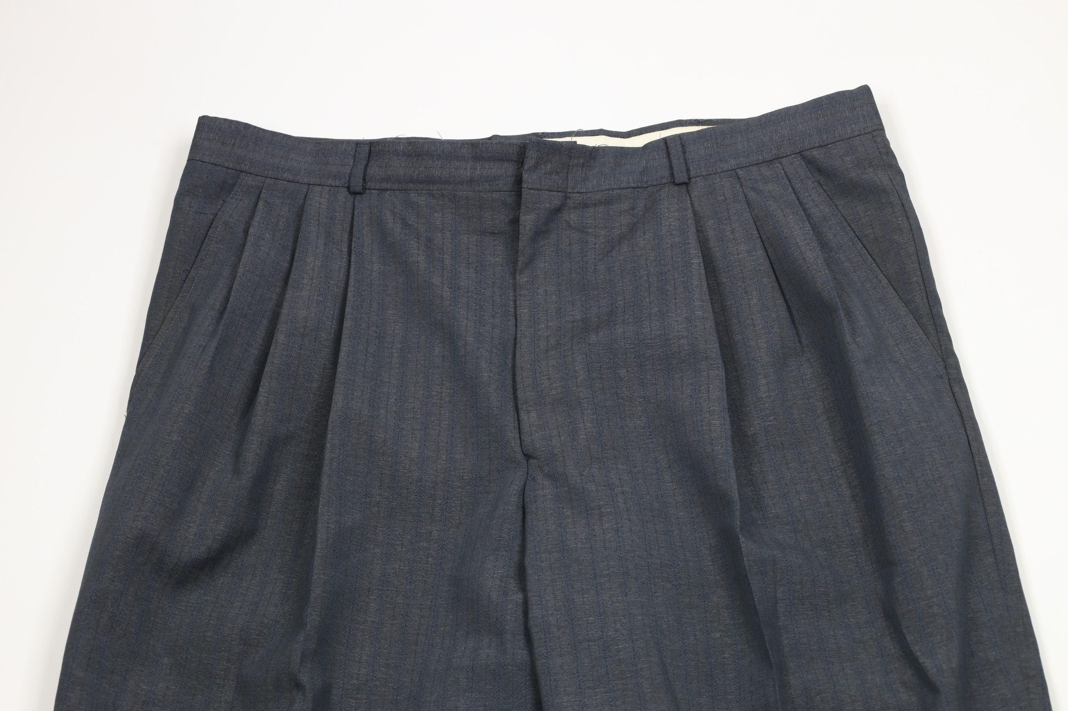 Vintage Vintage 90s Streetwear Striped Wide Leg Chino Pants Trousers Size 38 - 2 Thumbnail