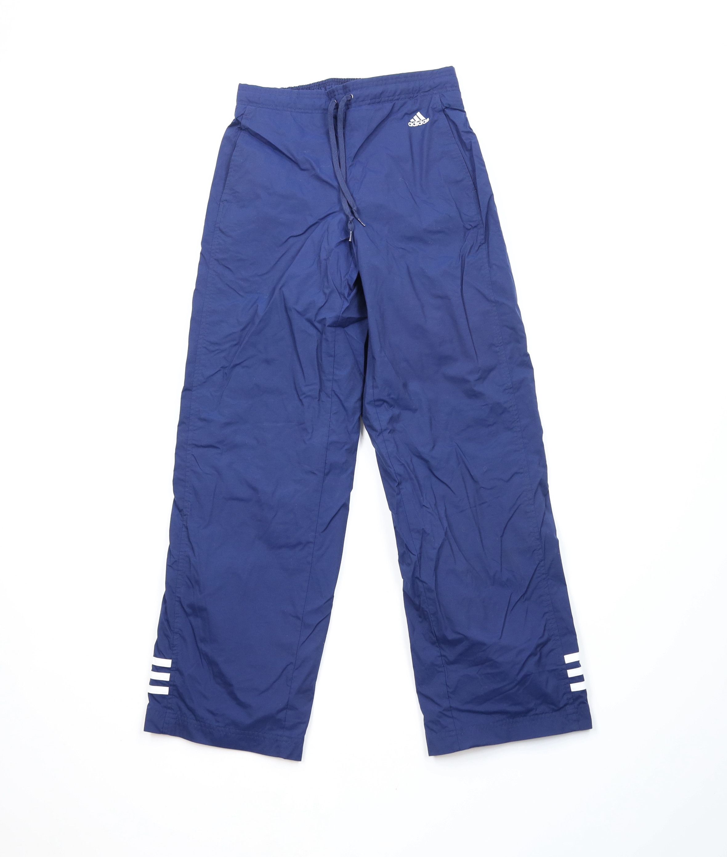 Adidas × Vintage Vintage Y2K 2000 Adidas Striped Wide Leg Windbreaker Pants Size 27" / US 4 / IT 40 - 1 Thumbnail