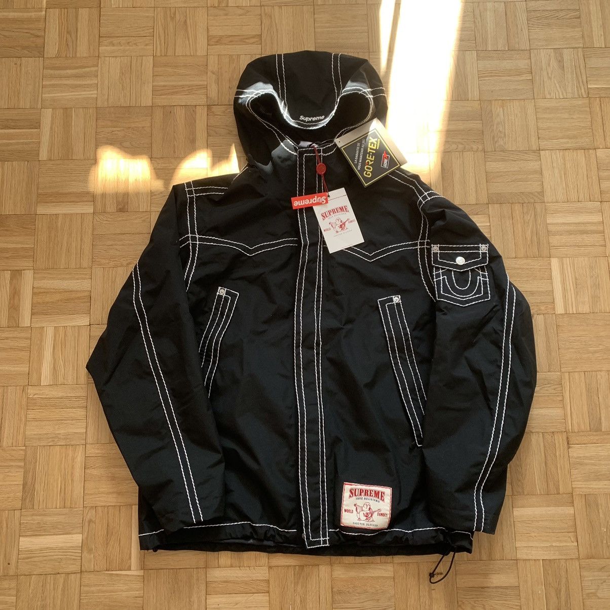 Supreme Supreme True Religion Gore-tex Shell Jacket black XL | Grailed