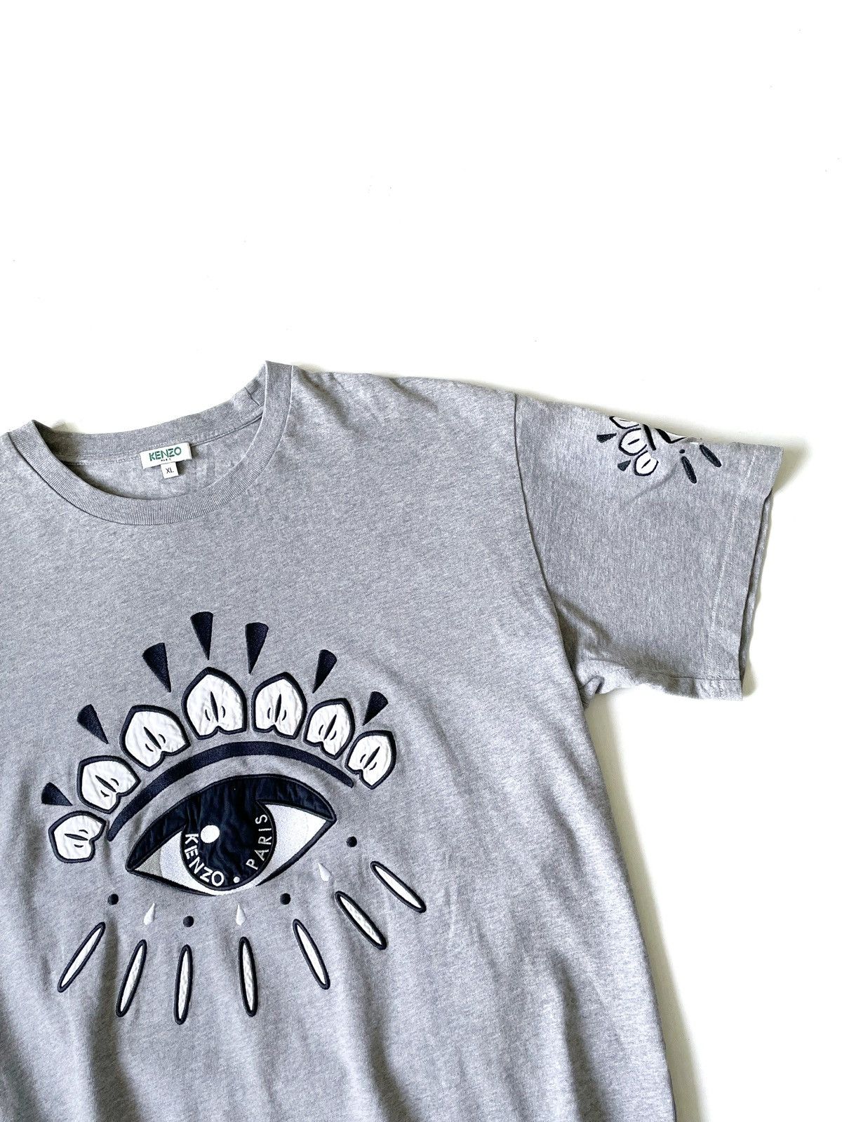 Designer × Kenzo Kenzo Paris Men 3 Eye T-Shirt Big Logo Size XL Gray Color Size US XL / EU 56 / 4 - 3 Thumbnail