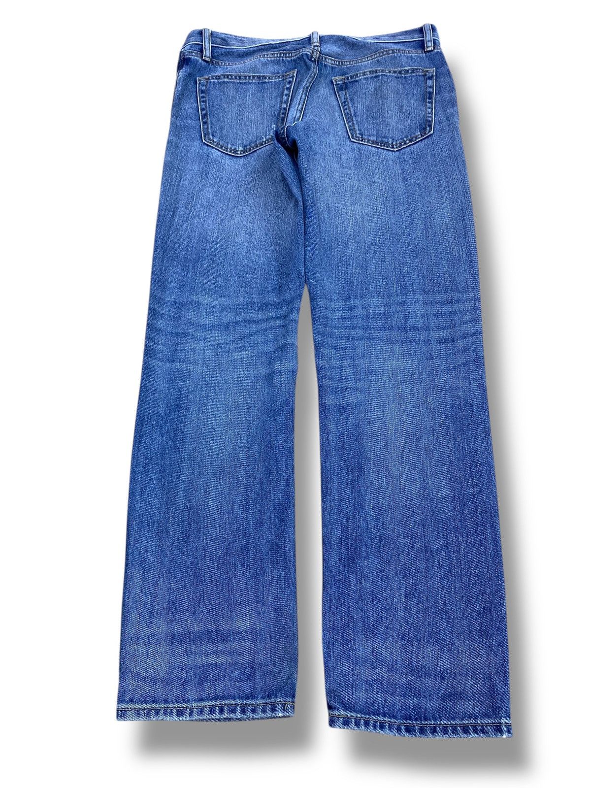 Uniqlo Uniqlo Faded Blue Wash Ripped Style Loose Jeans Size US 32 / EU 48 - 3 Thumbnail