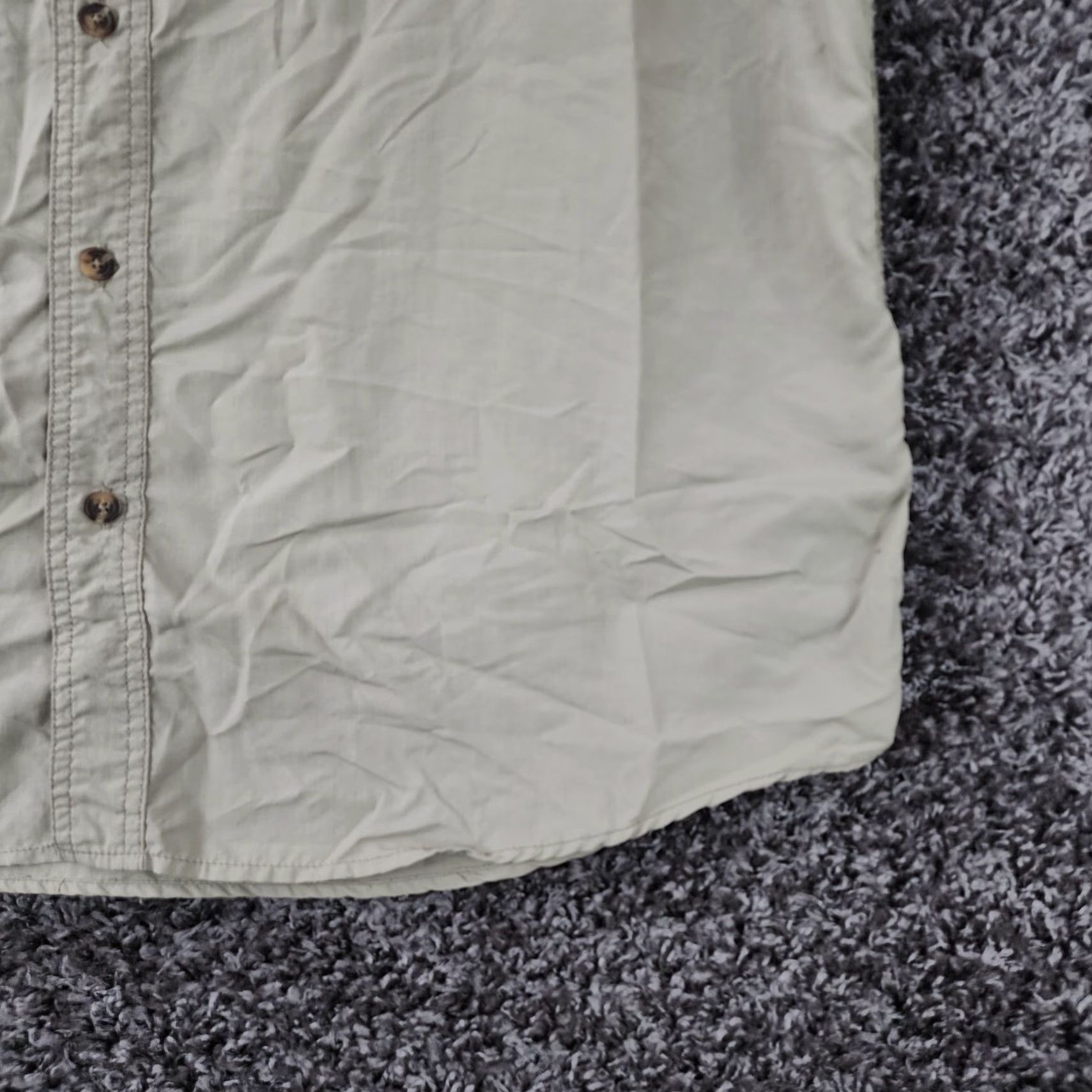 Vintage All American Fisherman Mens Beige Short Sleeve Nylon Button Up XL Size Size US 36 / EU 52 - 2 Thumbnail