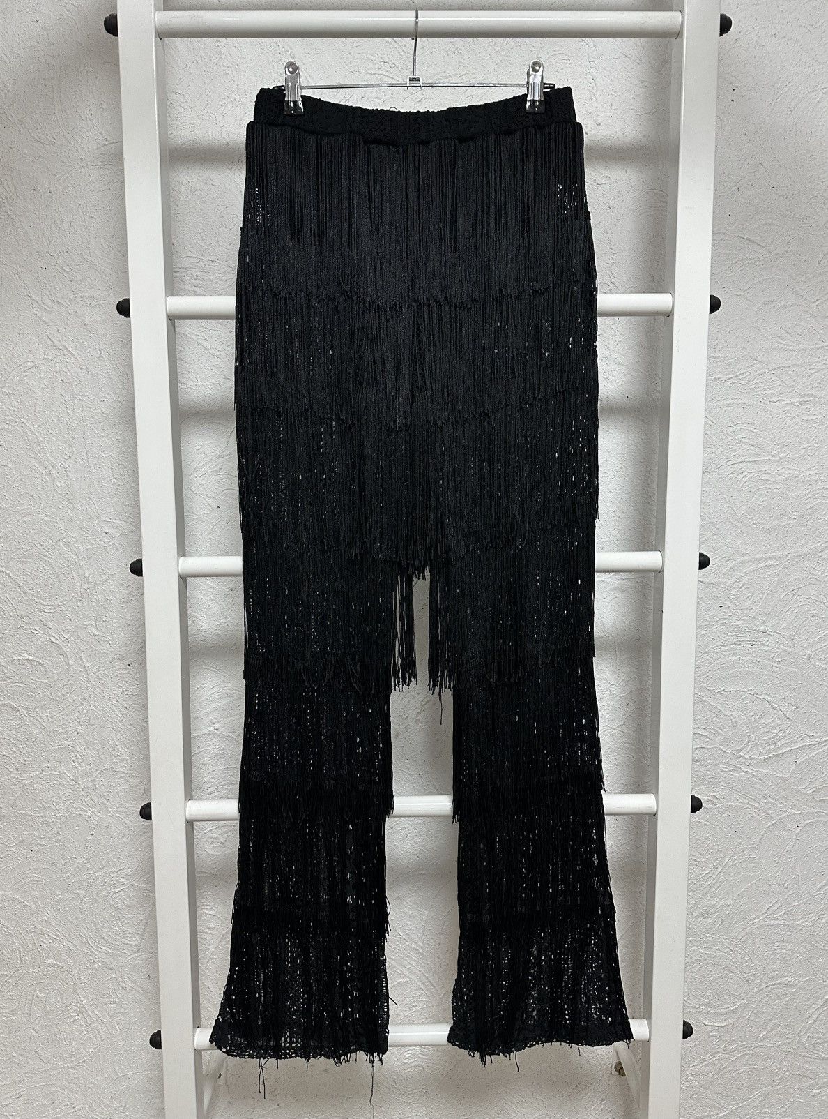 Boohoo Boho Lace Fringe Flare Pants Women’s Festival Bottoms XL Size 32" / US 10 / IT 46 - 1 Thumbnail