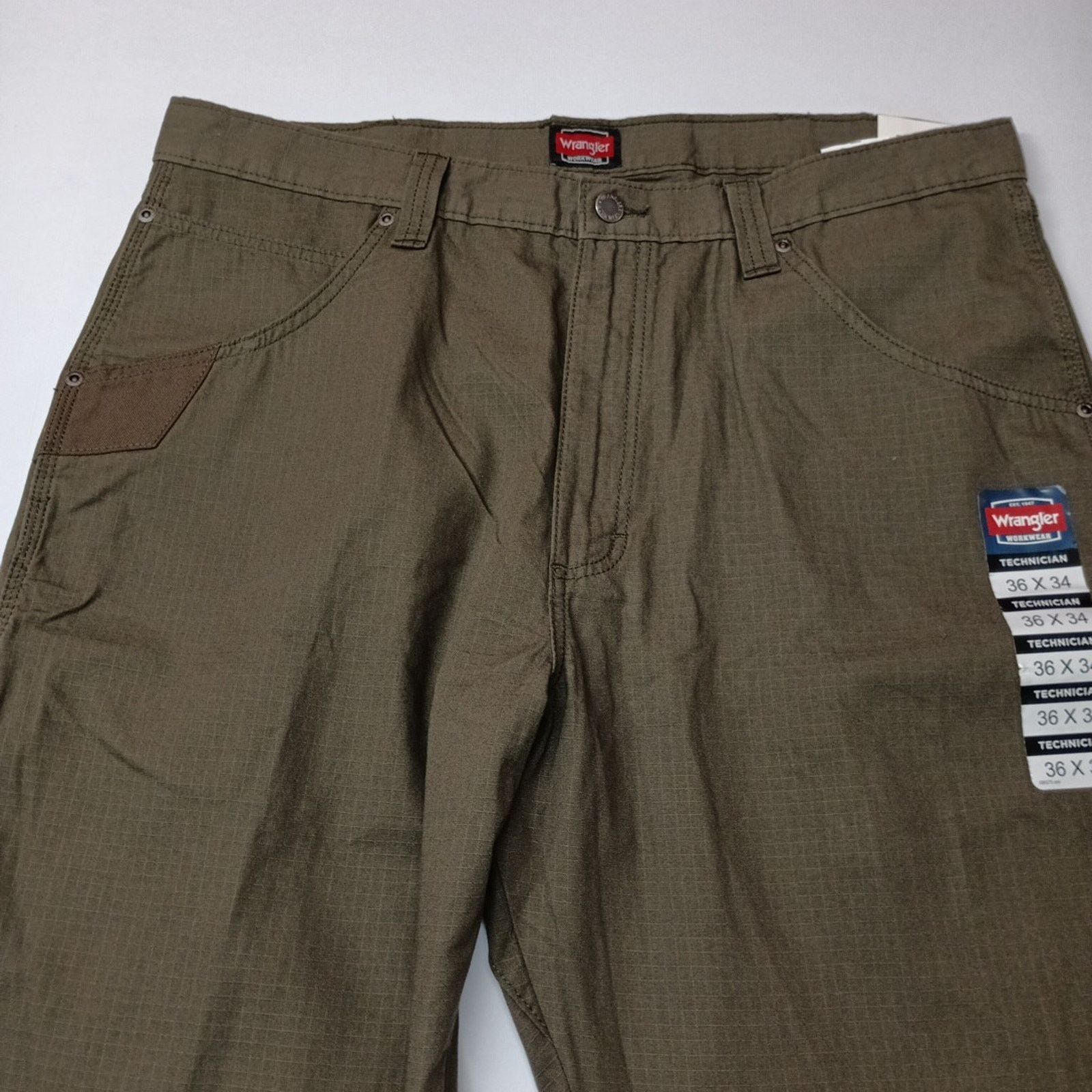 Wrangler Wrangler Technician Ripstop Pants Men's 36x34 Loden Relaxed Size US 36 / EU 52 - 4 Thumbnail