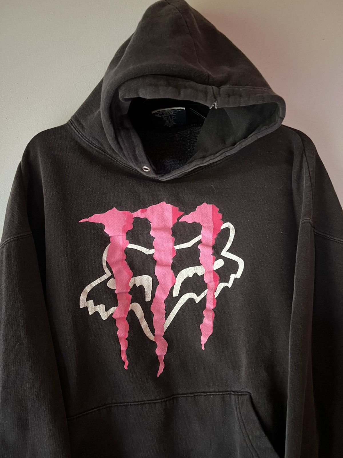 Vintage Monster Energy Hoodie Sweater Back Hit White