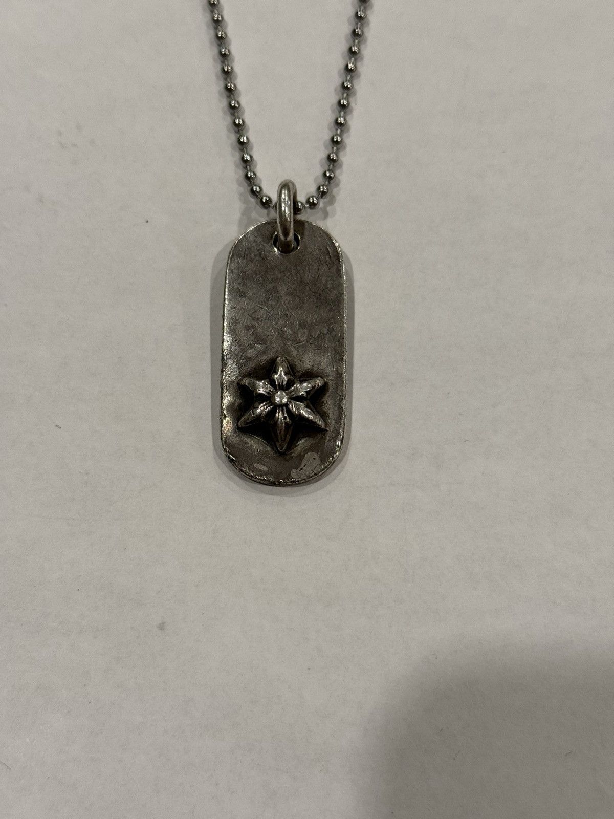 Chrome Hearts Chrome Hearts Raised Star Dog Tag Pendant Chain 