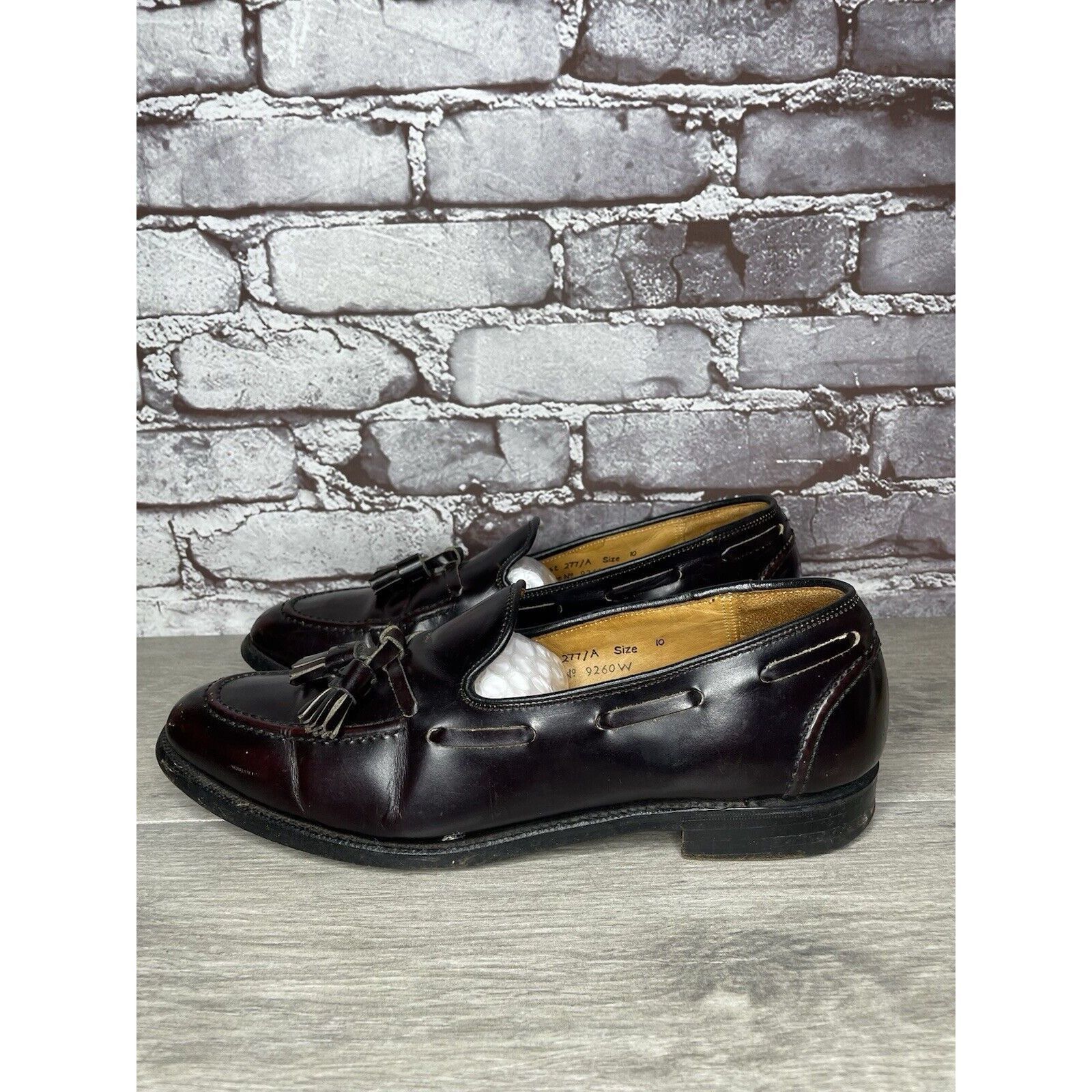 Other Vtg Royal Tweed Burgundy Leather Tassel Loafers Dress Shoes Size US 10 / EU 43 - 8 Thumbnail
