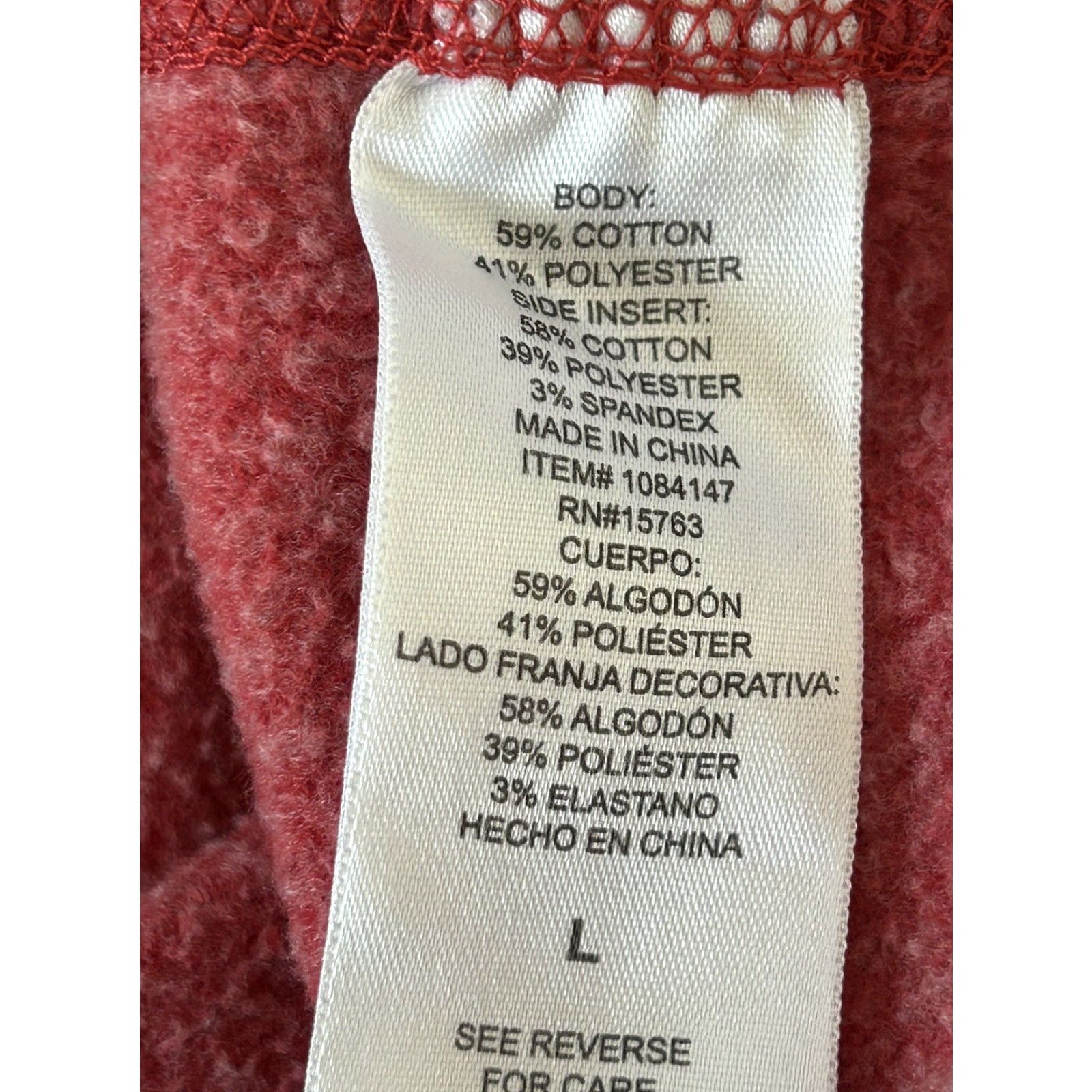 Champion Womens Champion Full Zip Hoodie Pullover Jacket Large Red Red Champion Zip Up Jacket Womens Large Full Zip Hoodie Size L / US 10 / IT 46 - 6 Thumbnail
