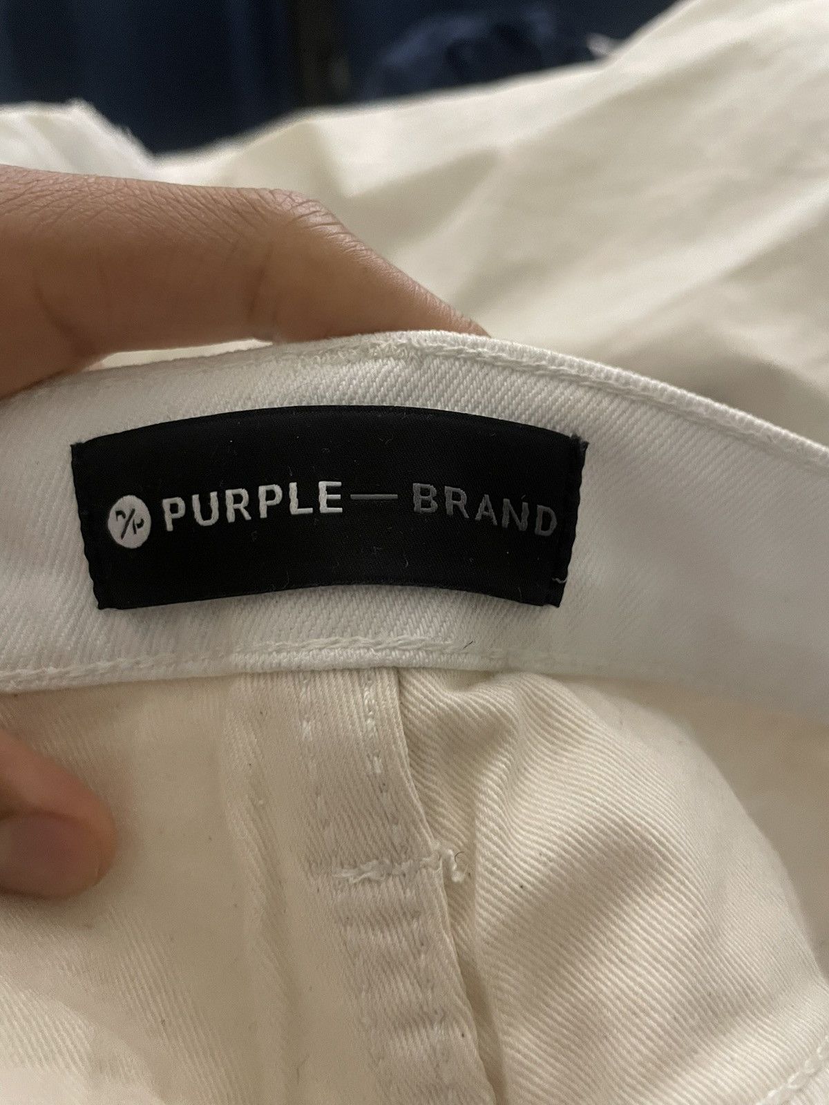 Purple Brand White purple jeans with grey specs Size US 31 - 7 Thumbnail