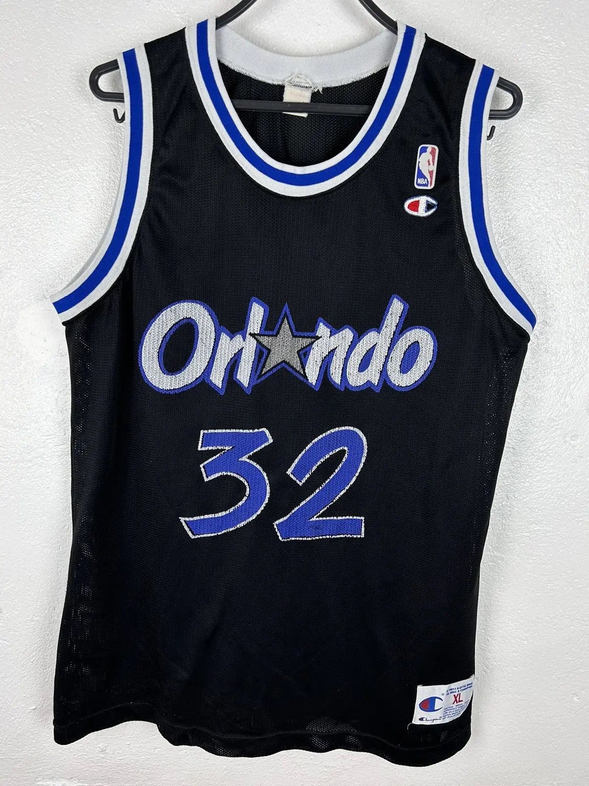 Champion 90s Vintage Orlando Magic #32 Shaquille O'neal NBA Jersey Size US XL / EU 56 / 4 - 2 Thumbnail