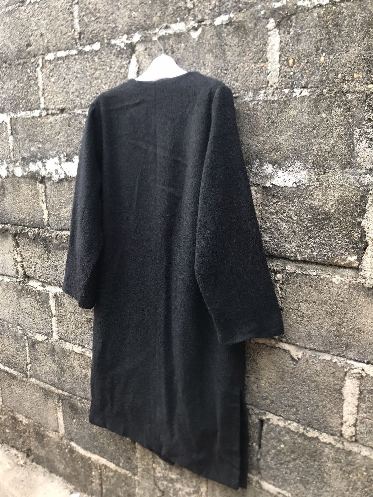 Japanese Brand × Vintage ⚡️Vintage Kastane Collarless Wool Long Coat Size M / US 6-8 / IT 42-44 - 14 Thumbnail