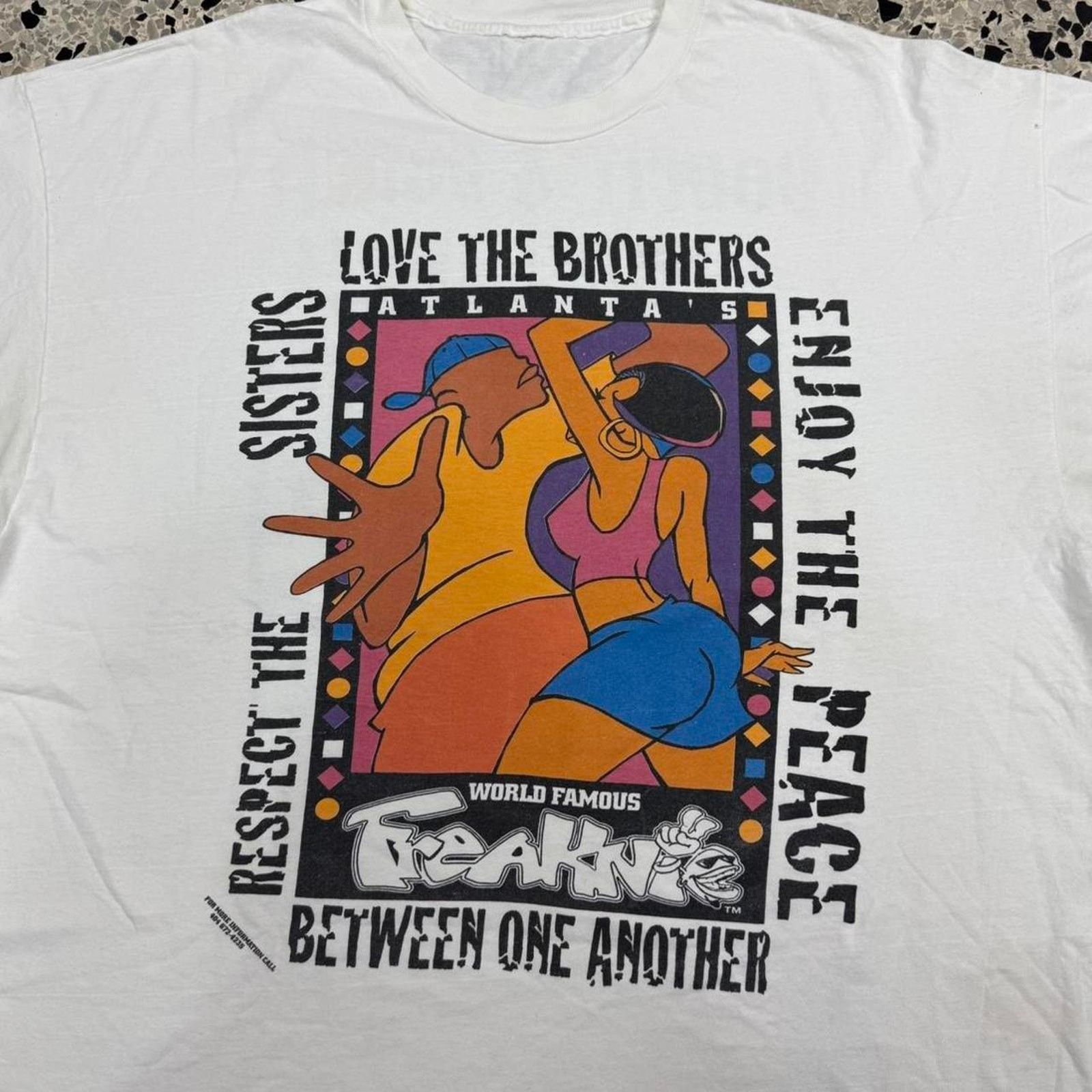 Hanes × Vintage VINTAGE 90S SINGLE STITCH ATLANTAS WORLD FAMOUS FREAKNIK TEE Size US XL / EU 56 / 4 - 2 Thumbnail