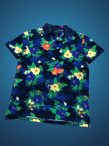 Polo Ralph Lauren Vintage Polo Ralph Lauren Floral Pattern Polo Size US M / EU 48-50 / 2 - 1 Thumbnail