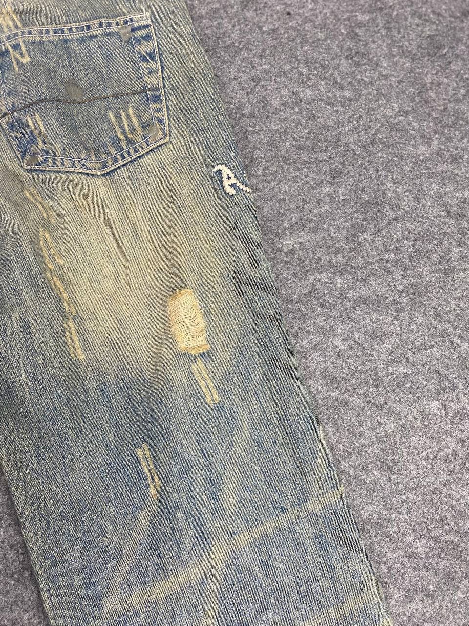 American Apparel america and first distressed denim nice design Size US 34 / EU 50 - 4 Thumbnail