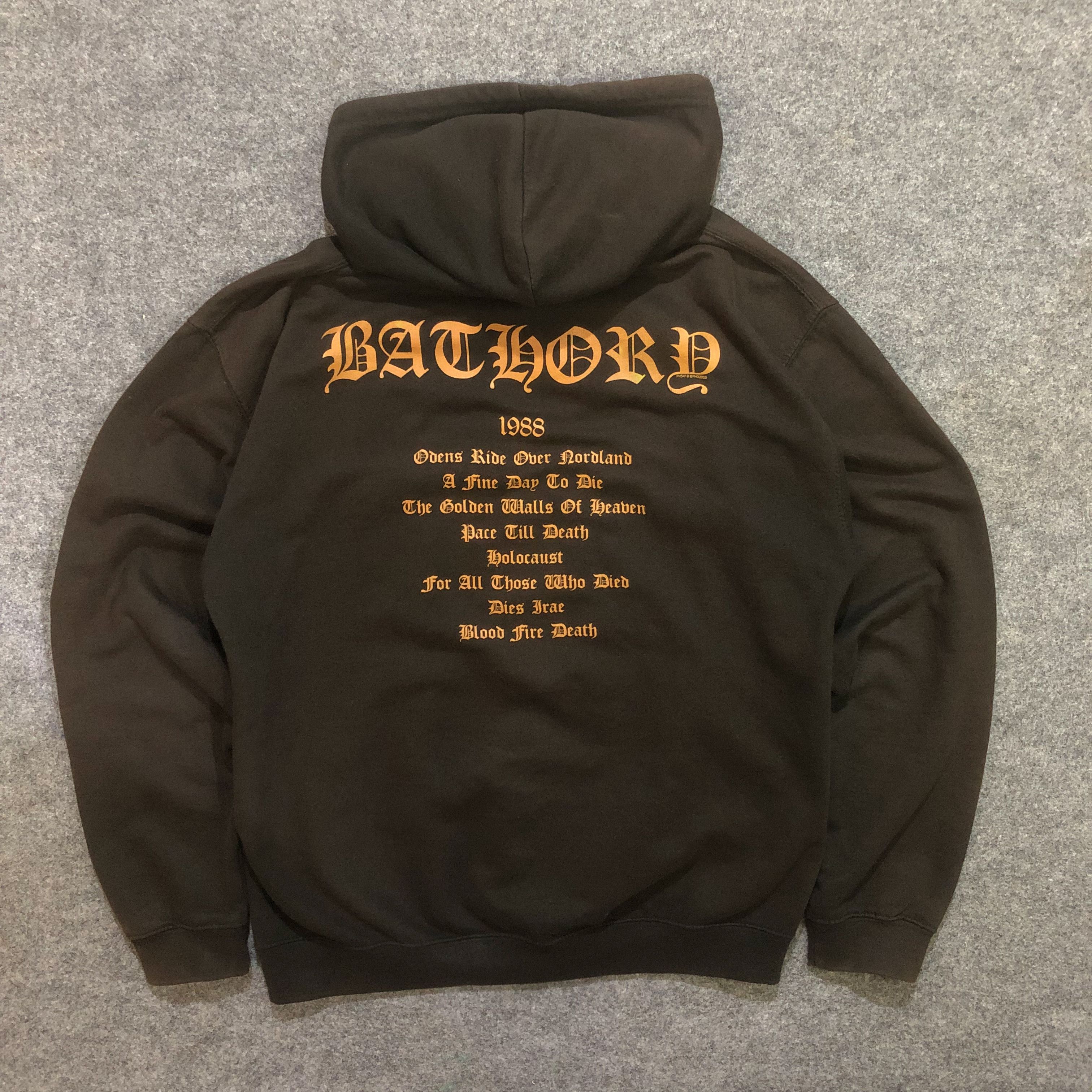 Band Tees Bathory Blood Fire Death Hoodie Sun Faded Aesthetic Size US L / EU 52-54 / 3 - 14 Thumbnail