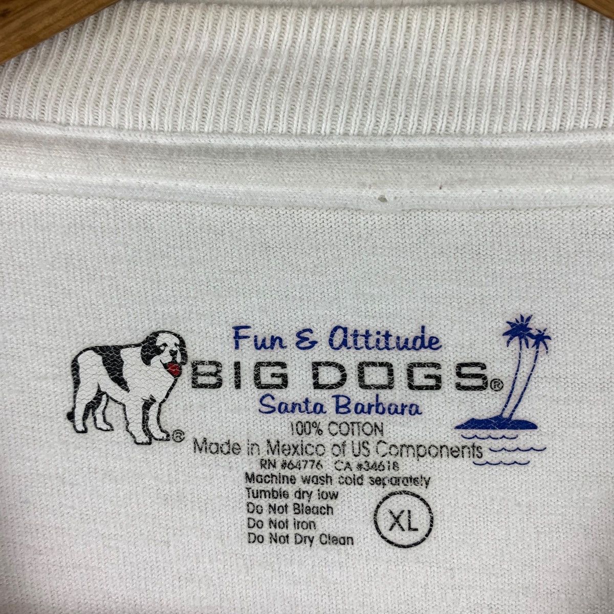 Big Dogs × Vintage Vintage BIG DOGS back hit printed tee Size US XL / EU 56 / 4 - 4 Thumbnail