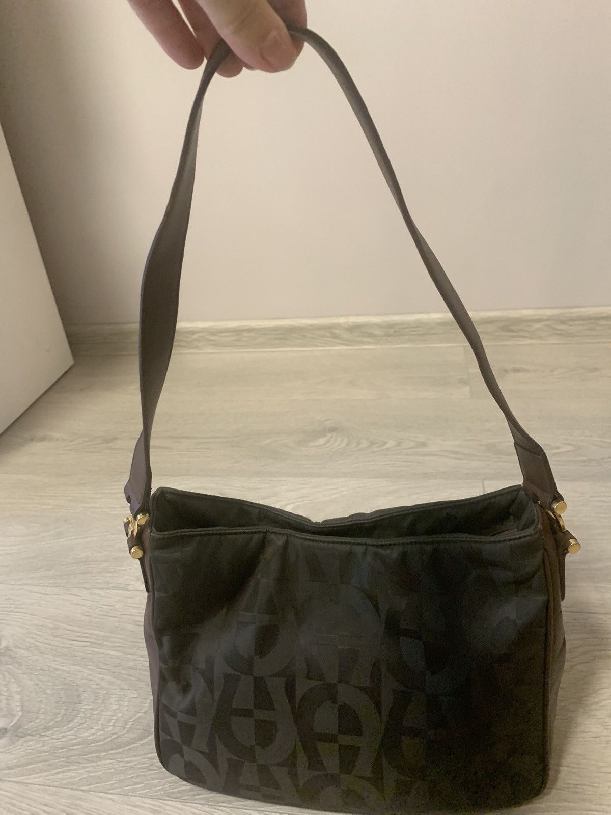 Aigner Aigner Handbag Brown Leather & fabric Size ONE SIZE - 6 Thumbnail