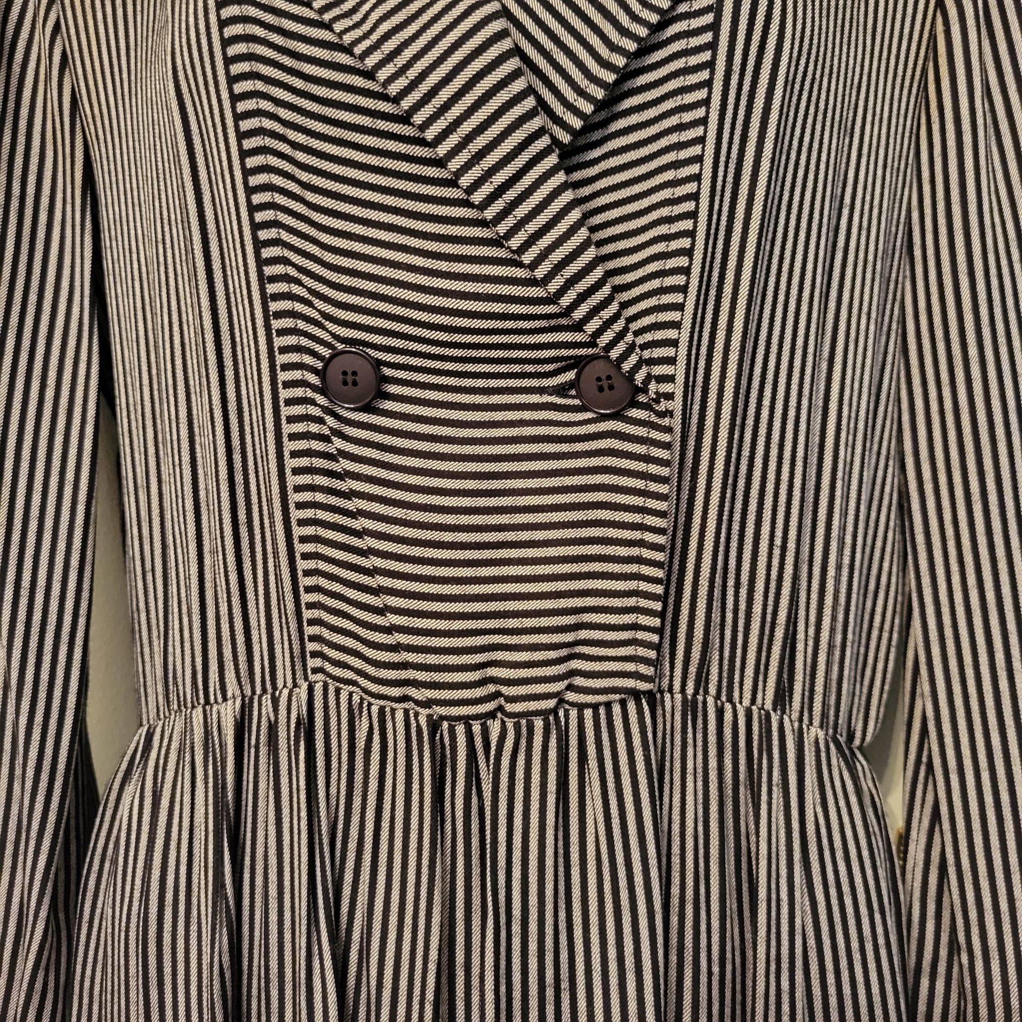 Albert Nipon Albert Nipon Petites 4 Black White Striped Double Breasted D Size S / US 4 / IT 40 - 3 Thumbnail