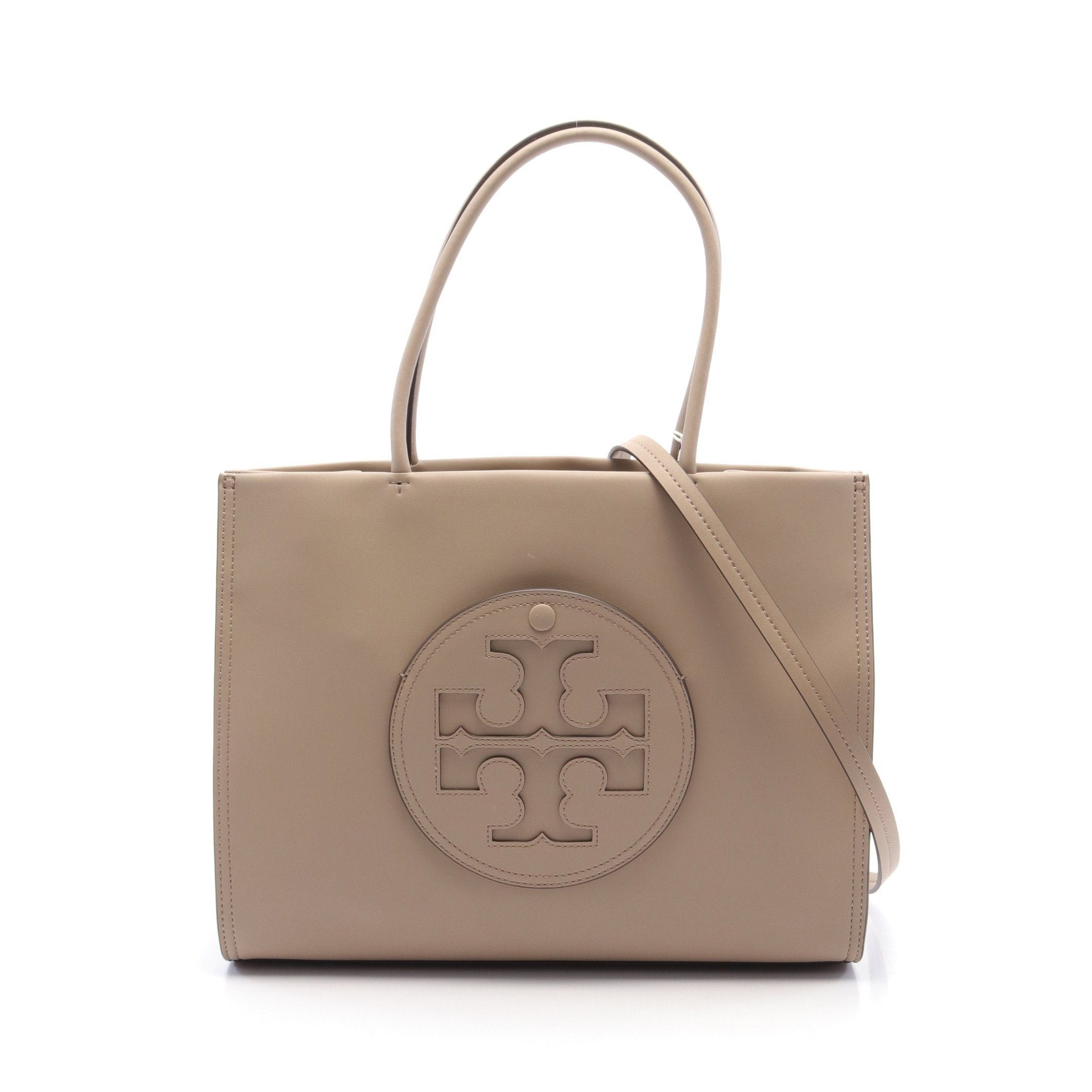 Tory Burch Tory Burch Ella Bio Small Tote Handbag Bag Fake Leather Beige Size ONE SIZE - 1 Thumbnail