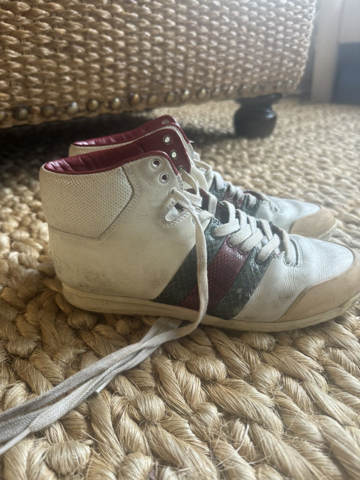 Gucci Vintage Gucci High-Top Sneakers Size US 7.5 / IT 37.5 - 7 Thumbnail