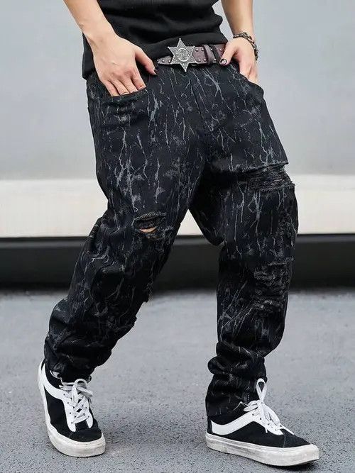 Jean Vintage modern distressed Y2k jeans denim Size US 32 / EU 48 - 1 Thumbnail