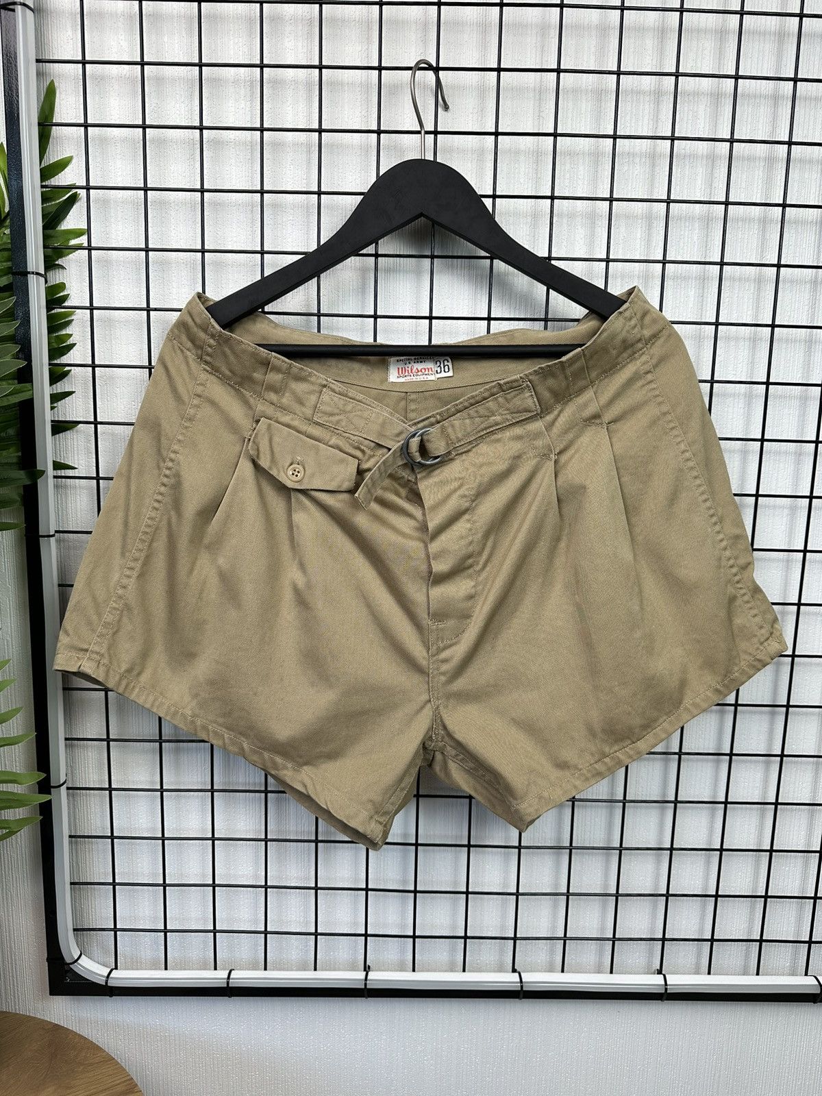 40’s Super Rare Wilson for US Army Shorts Men 36 Beige Sport