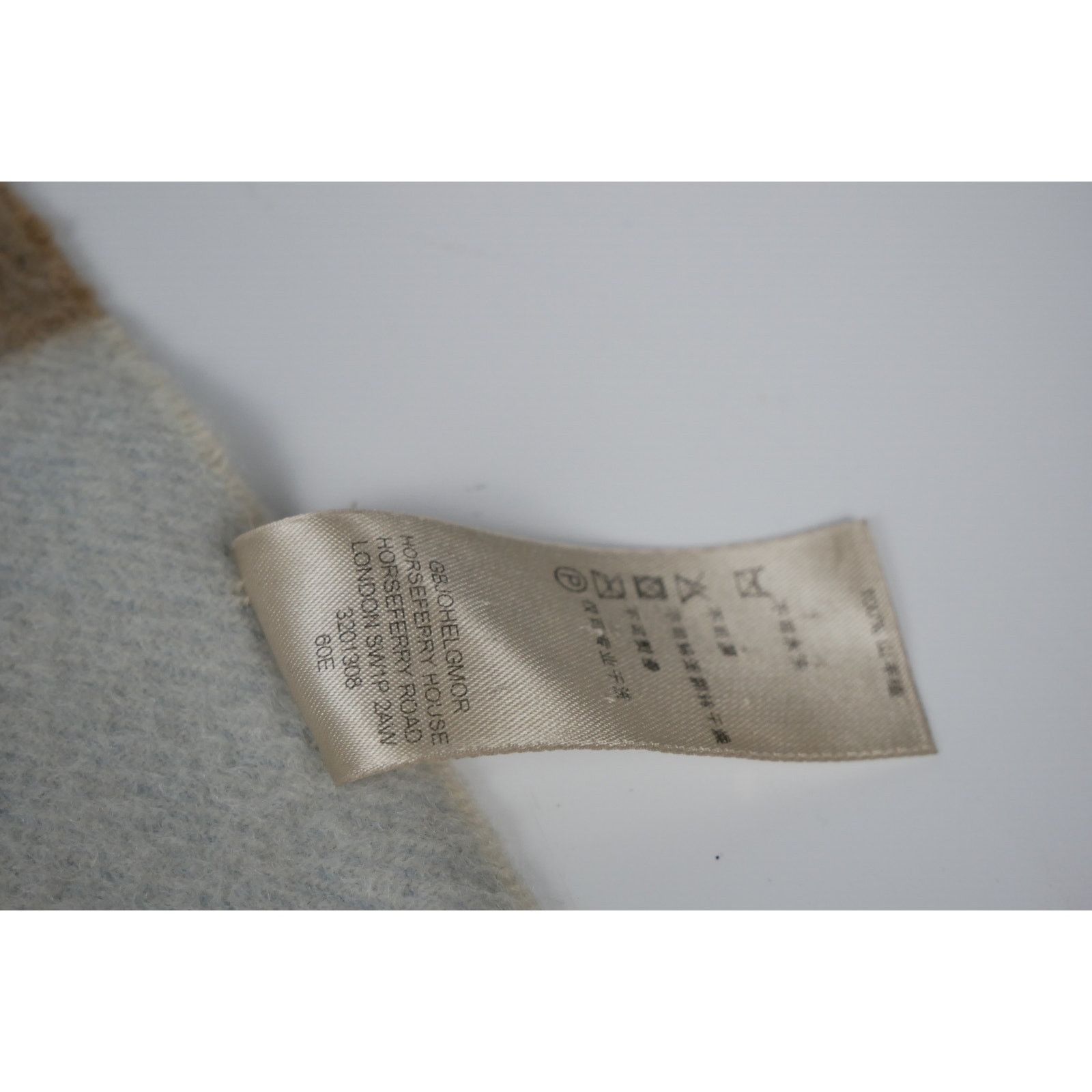 Burberry Turtle Blue Giant Check Cashmere Scarf Size ONE SIZE - 11 Thumbnail