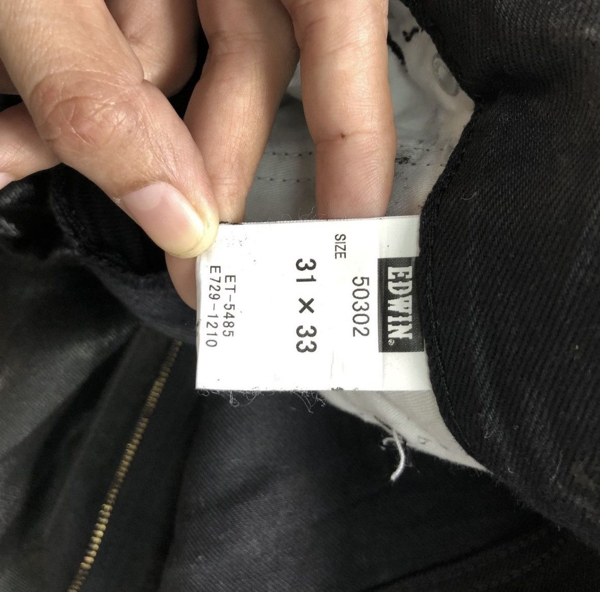 Edwin EDWIN 503ZZ WAXED BLACK DENIM PANTS #7356-139 Size US 29 - 7 Thumbnail