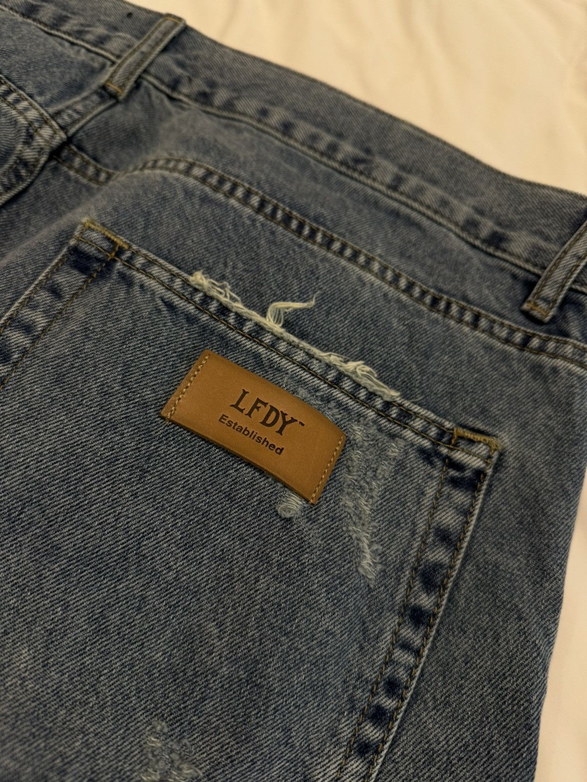 LFDY LFDY - DISTRESSED FLARED DENIM Size US 34 / EU 50 - 4 Thumbnail