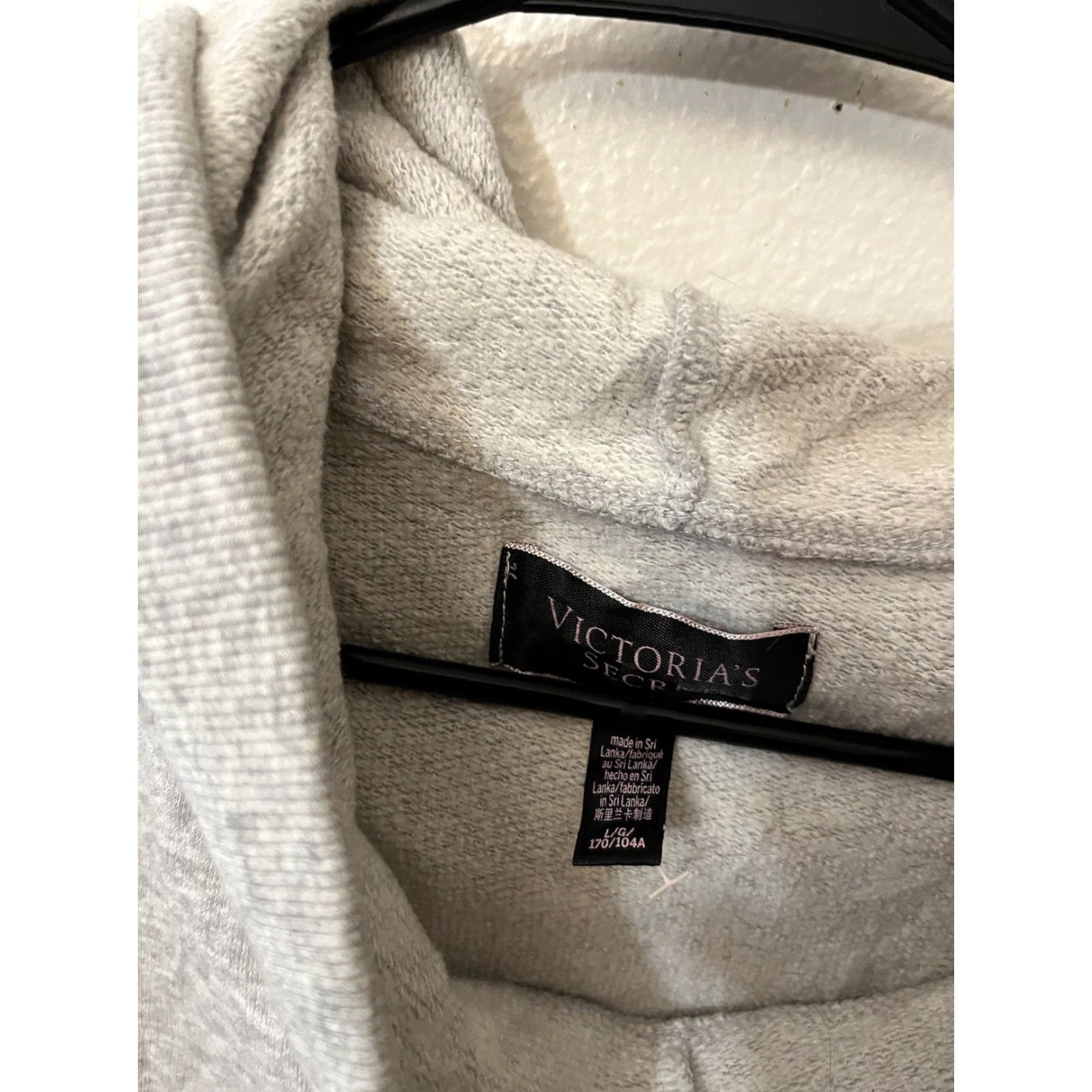 Victoria's Secret VINTAGE Victoria's Secret Fleece Pullover Hoodie Women Large Gray Activewear Pullover Lightweight Size L / US 10 / IT 46 - 2 Thumbnail