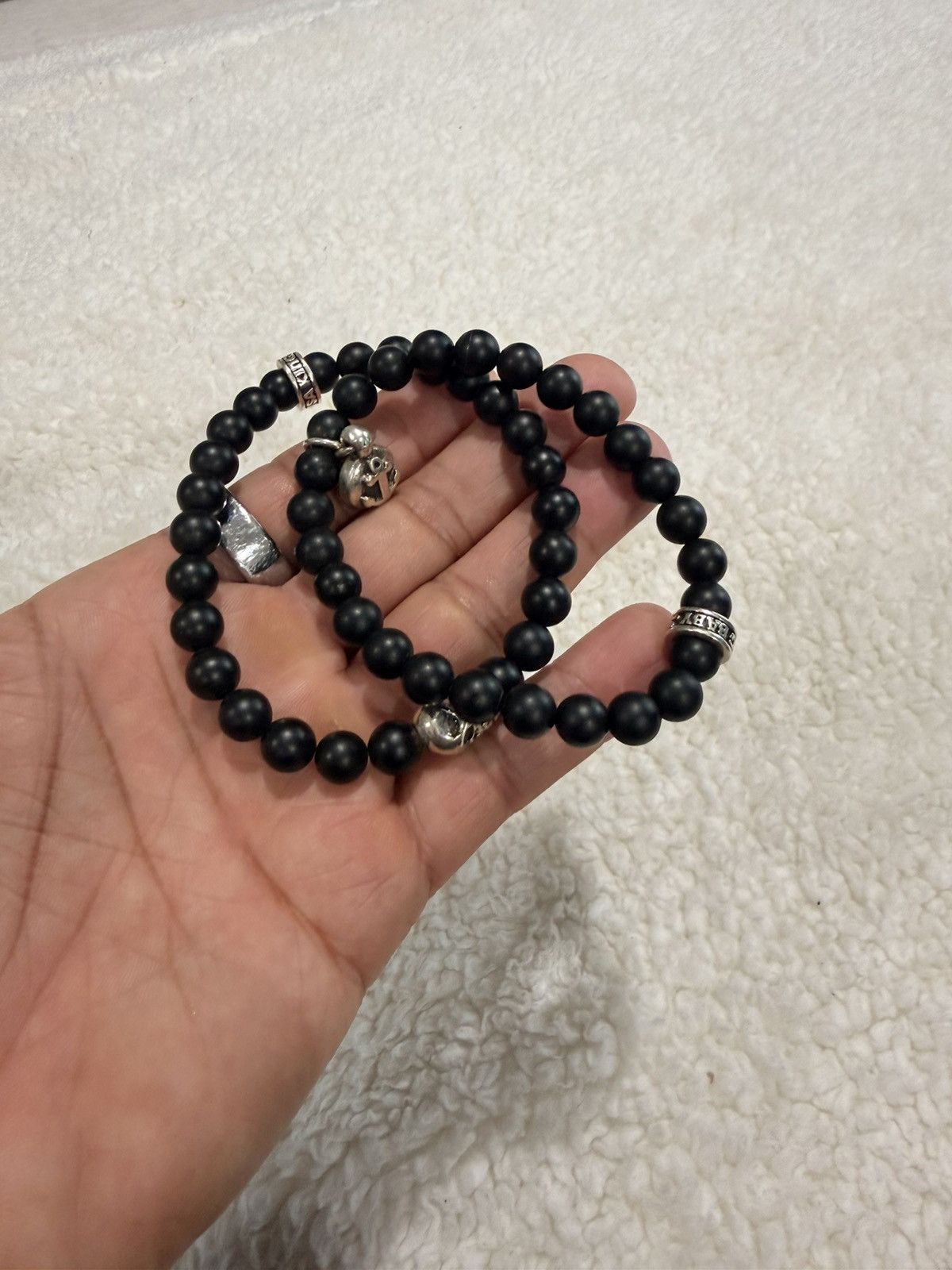 King Baby Studio Black Onyx Silver Anchor Size ONE SIZE - 2 Thumbnail