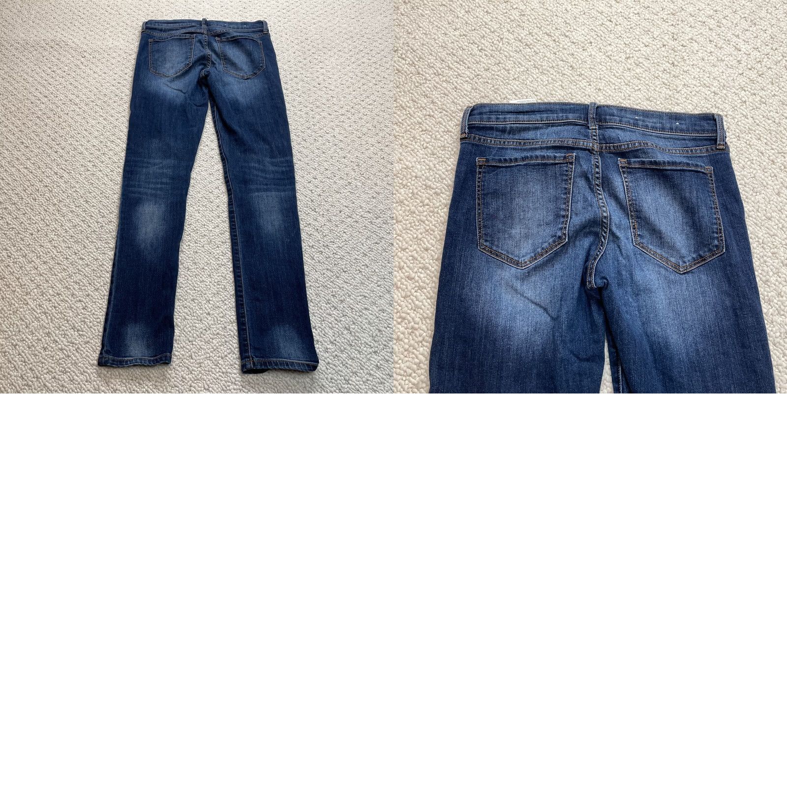Banana Republic VINTAGE Banana Republic Premium Denim Skinny Solid Mid Rise Blue Jeans Ladies 30x30.5 Size 30" / US 8 / IT 44 - 9 Thumbnail