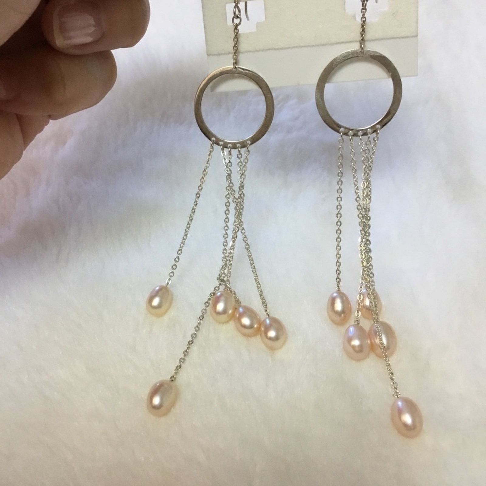 Other Silver Multi-Pearl Dangle Earrings Size ONE SIZE - 2 Thumbnail