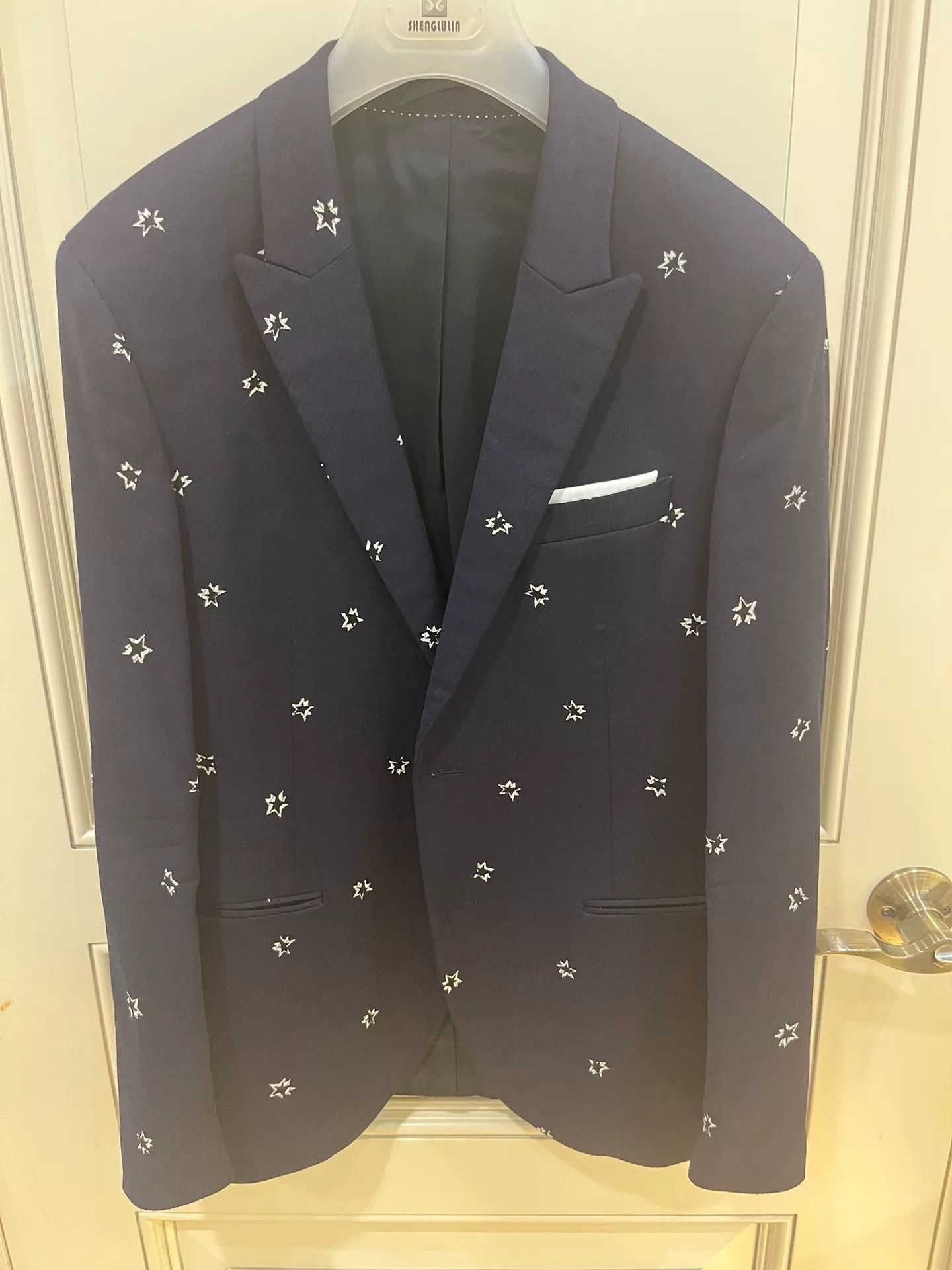 Neil Barrett Neil Barrett Classic Star Navy Blazer Size US M / EU 48-50 / 2 - 1 Thumbnail