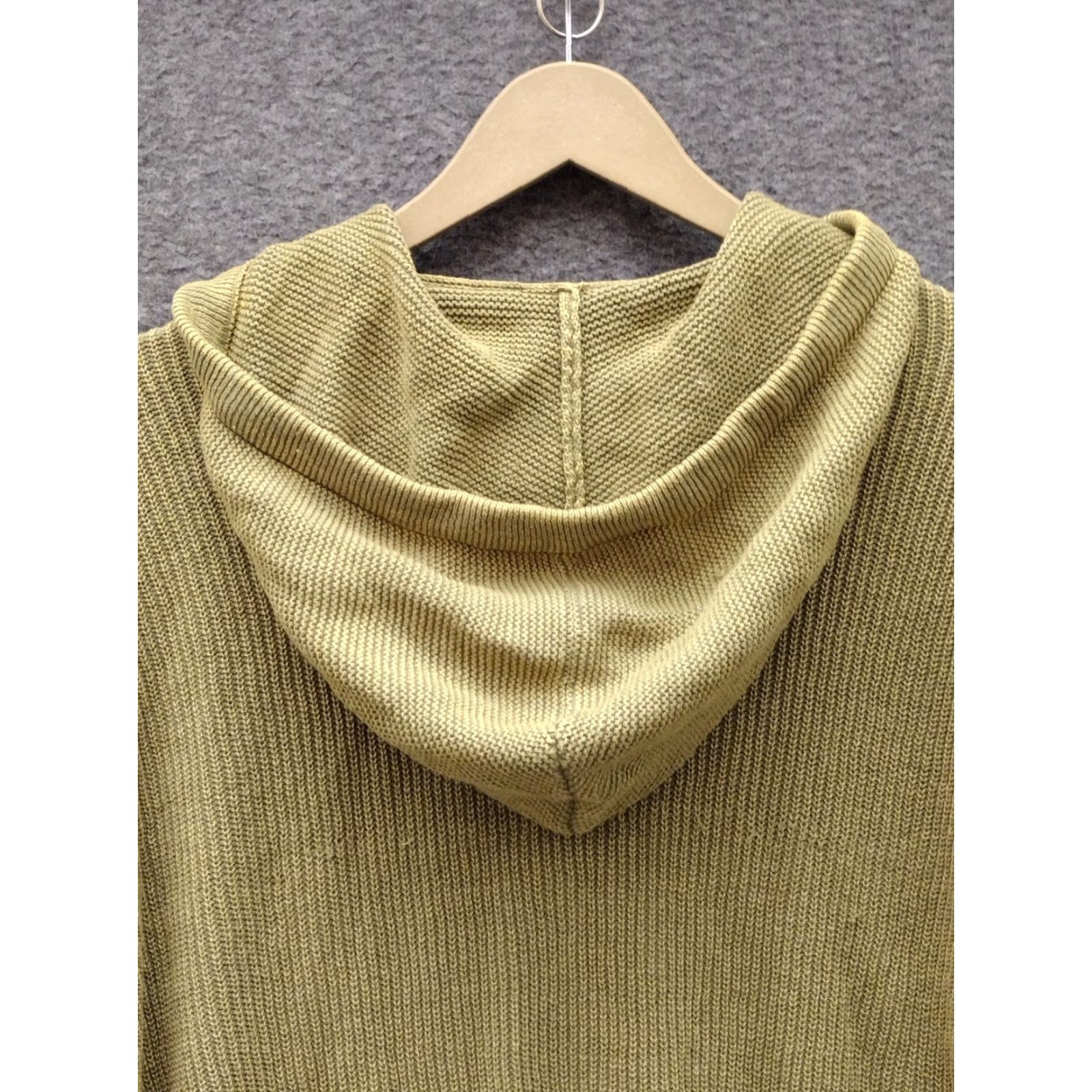 Vintage SONOMA Women's Knit Hoodie Sweater 0X Green Pullover Dolman Long Sleeve V-Neck Buttons Modern Knit Size XL / US 12-14 / IT 48-50 - 5 Thumbnail
