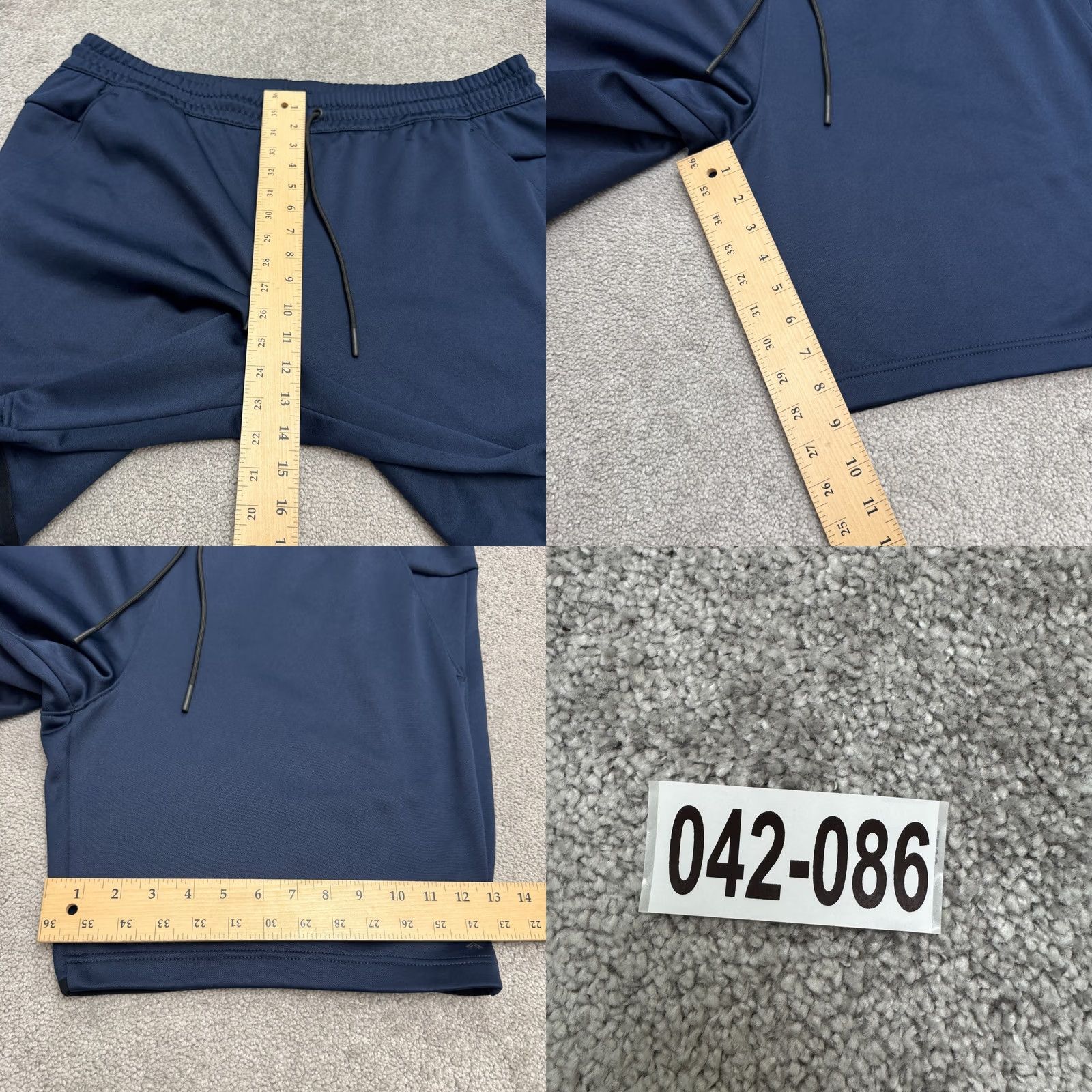 Vintage Xersion Quick-Dri Tech Fleece Sweat Shorts Mens 2XL Navy Blue Zip Pocket Activewear Shorts"} Size US 39 - 8 Thumbnail
