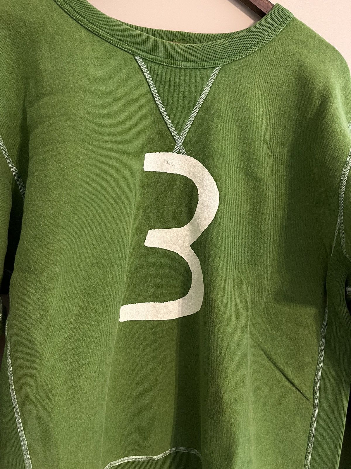 Other Vintage Reverse Weave 90s V Stitch “3” Pullover Size US L / EU 52-54 / 3 - 4 Thumbnail